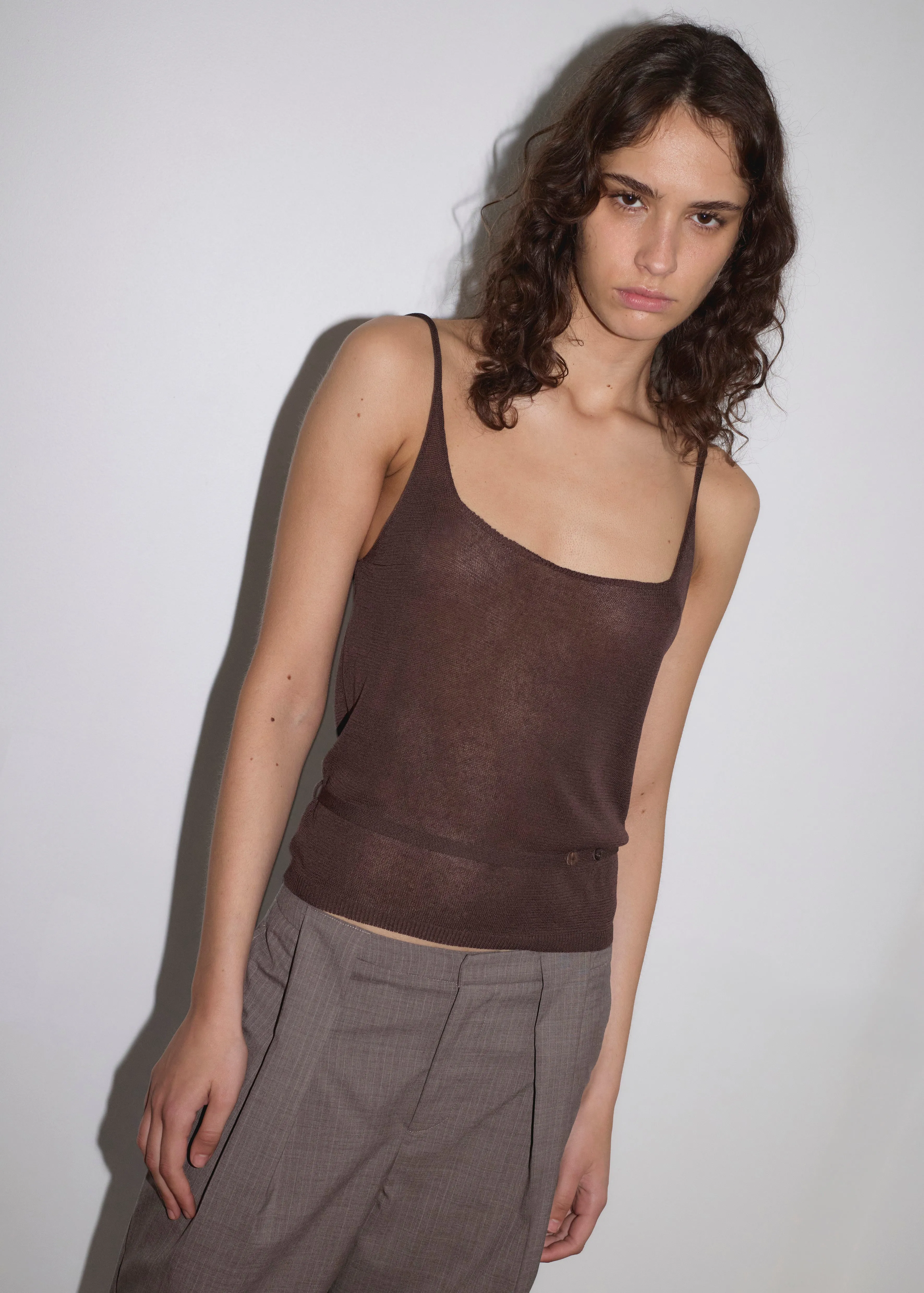 Square Knit Top - Brown sold by Deiji Studios product image thumbnail 2