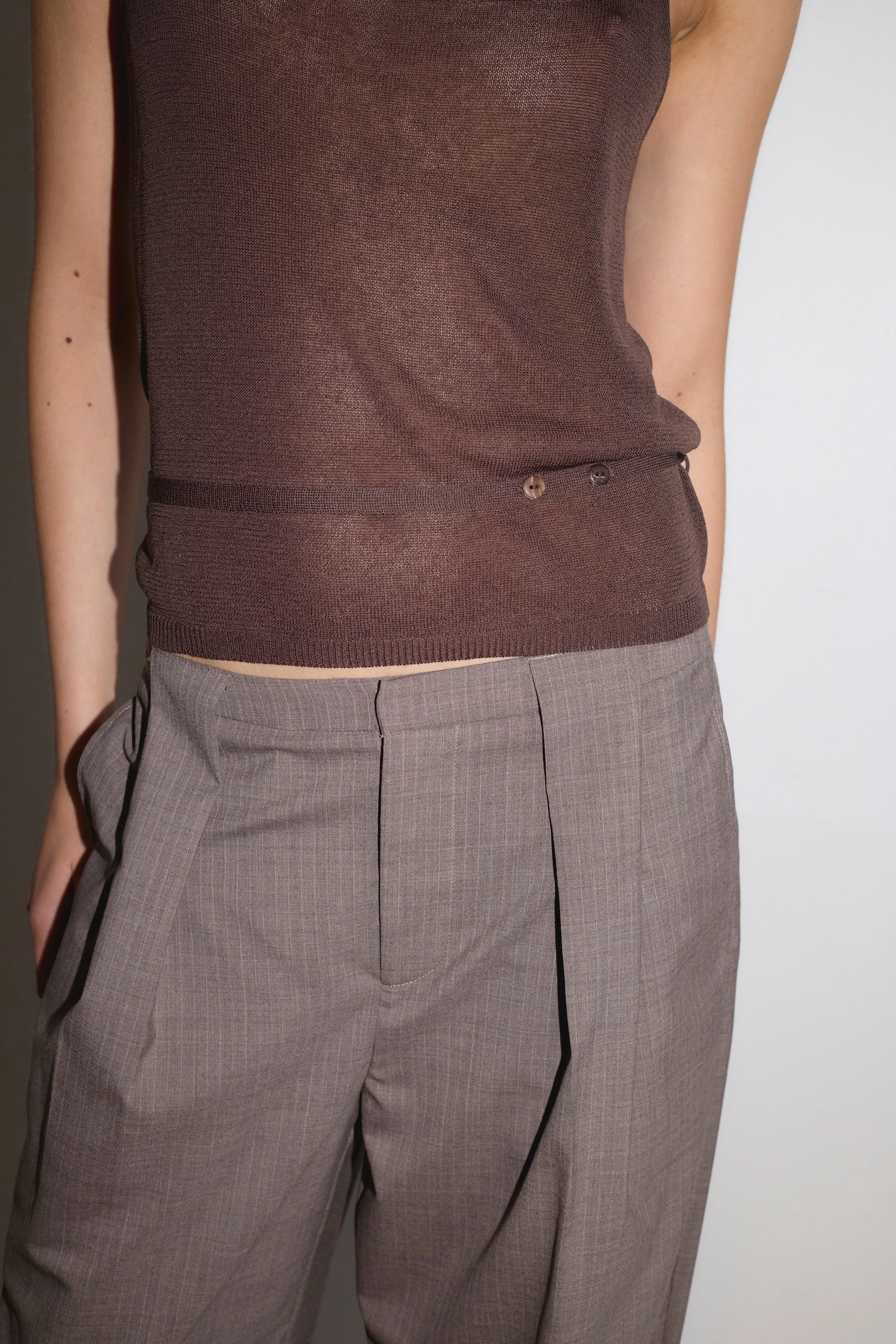 Square Knit Top - Brown sold by Deiji Studios product image thumbnail 4