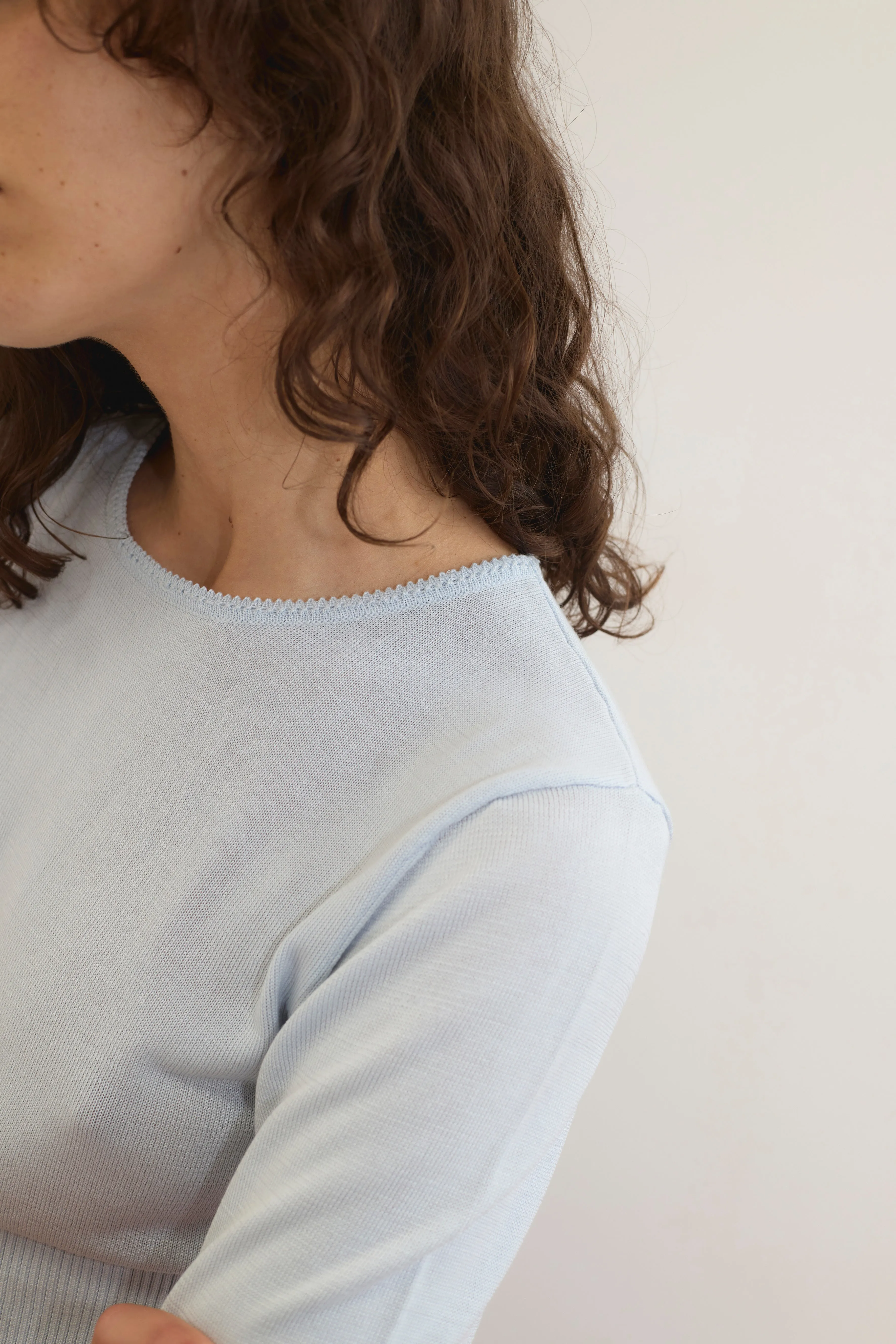 Trim Knit Tee - Ice Blue sold by Deiji Studios product image thumbnail 4