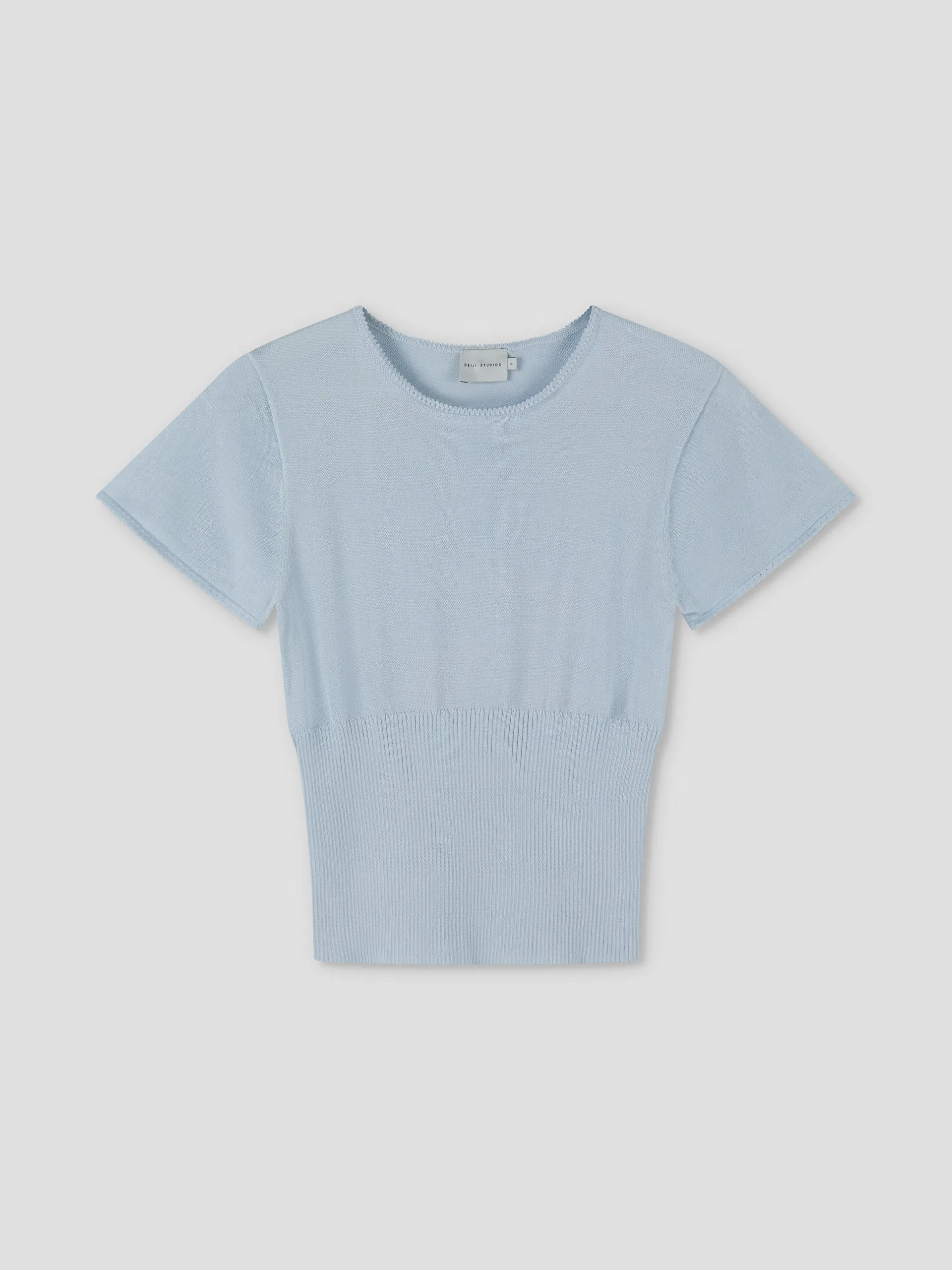 Trim Knit Tee - Ice Blue sold by Deiji Studios product image thumbnail 3