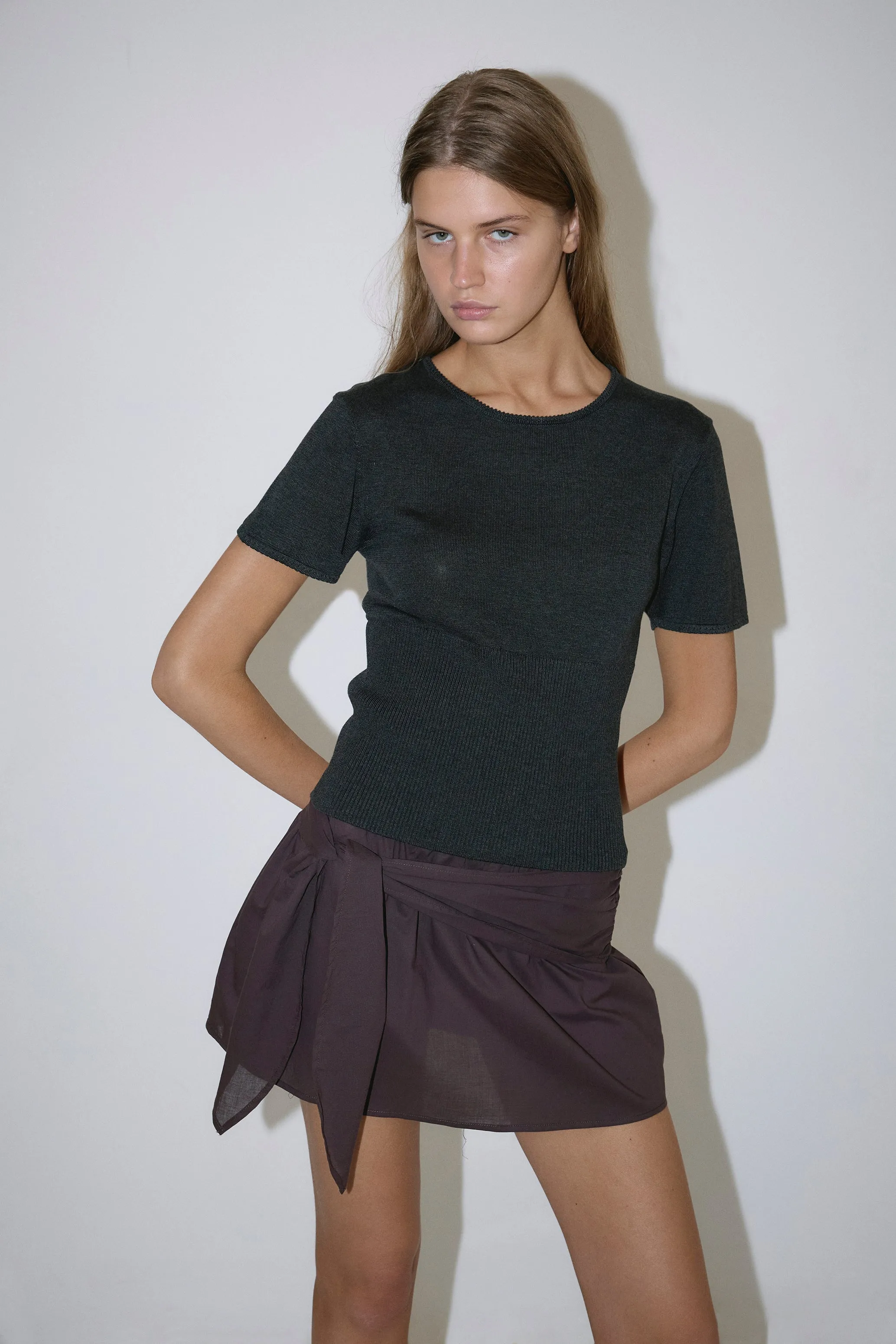 Trim Knit Tee - Dark Grey sold by Deiji Studios product image thumbnail 2