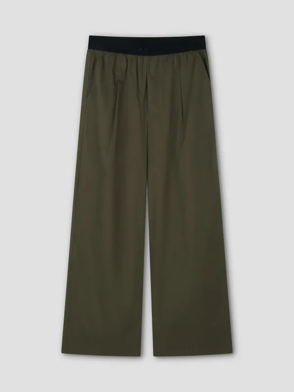 Contrast Waist Pant - Olive made by Deiji Studios