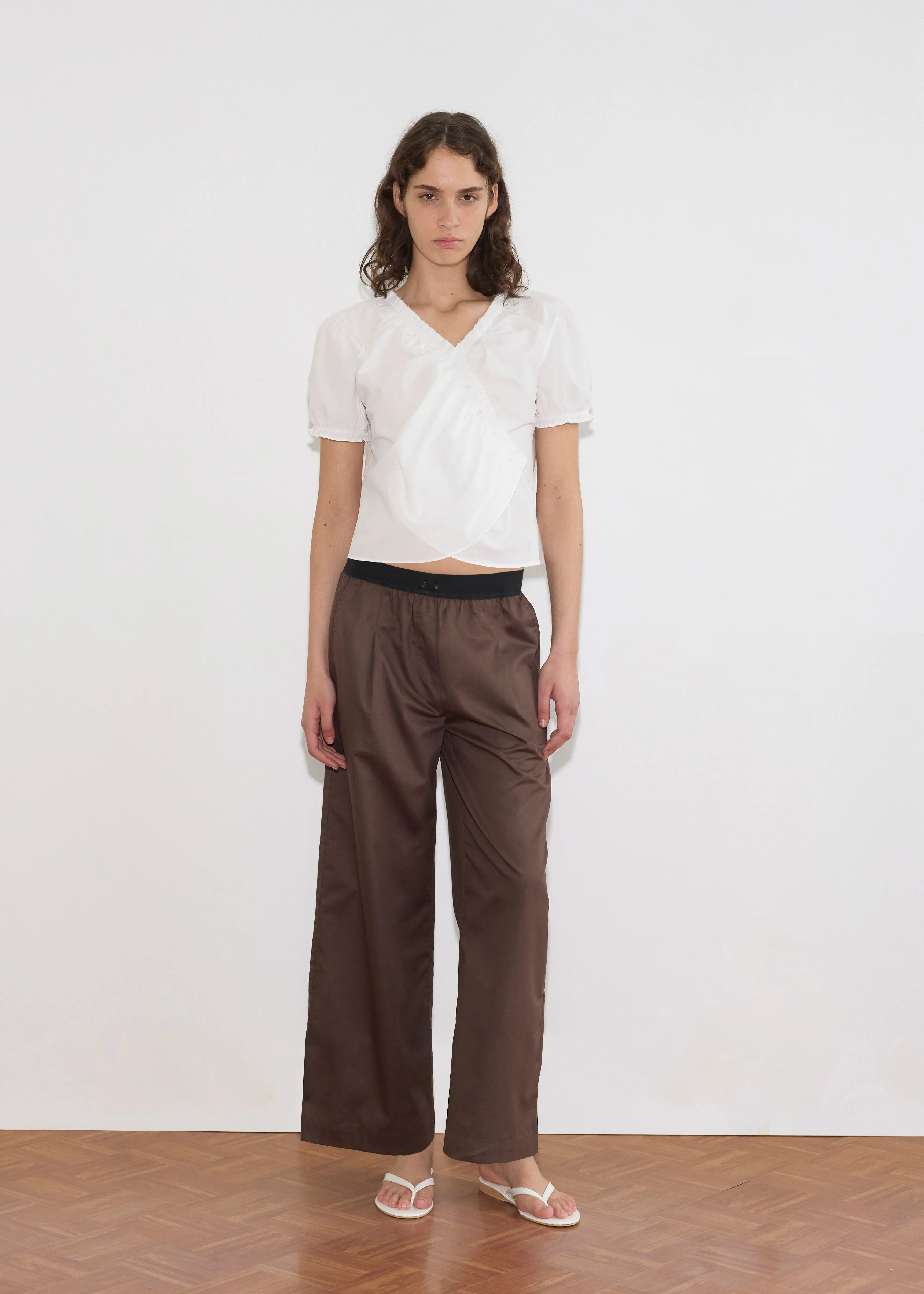 Contrast Waist Pant - Brown sold by Deiji Studios product image thumbnail 5