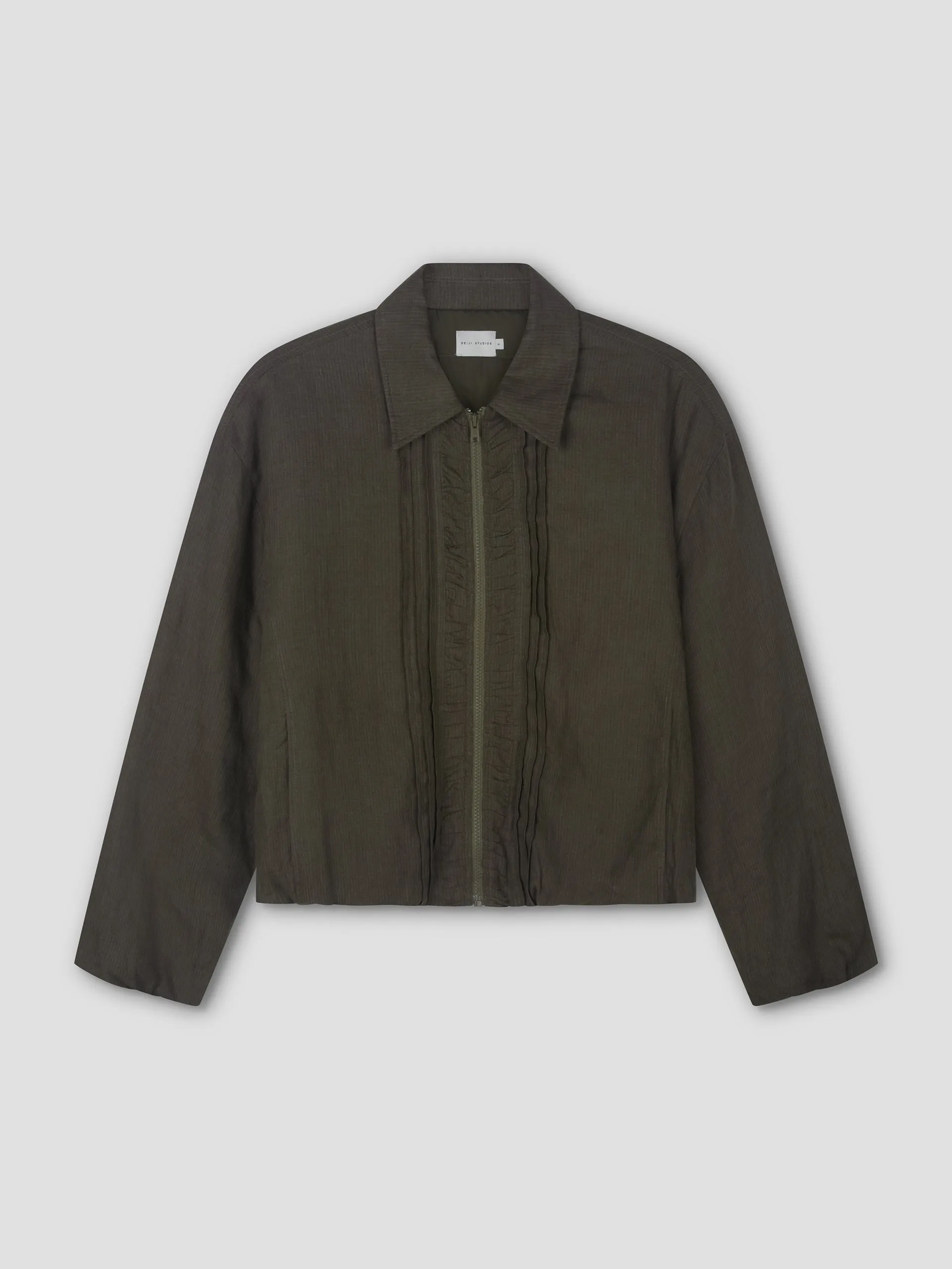 Pintuck Jacket - Khaki Stripe sold by Deiji Studios product image thumbnail 2