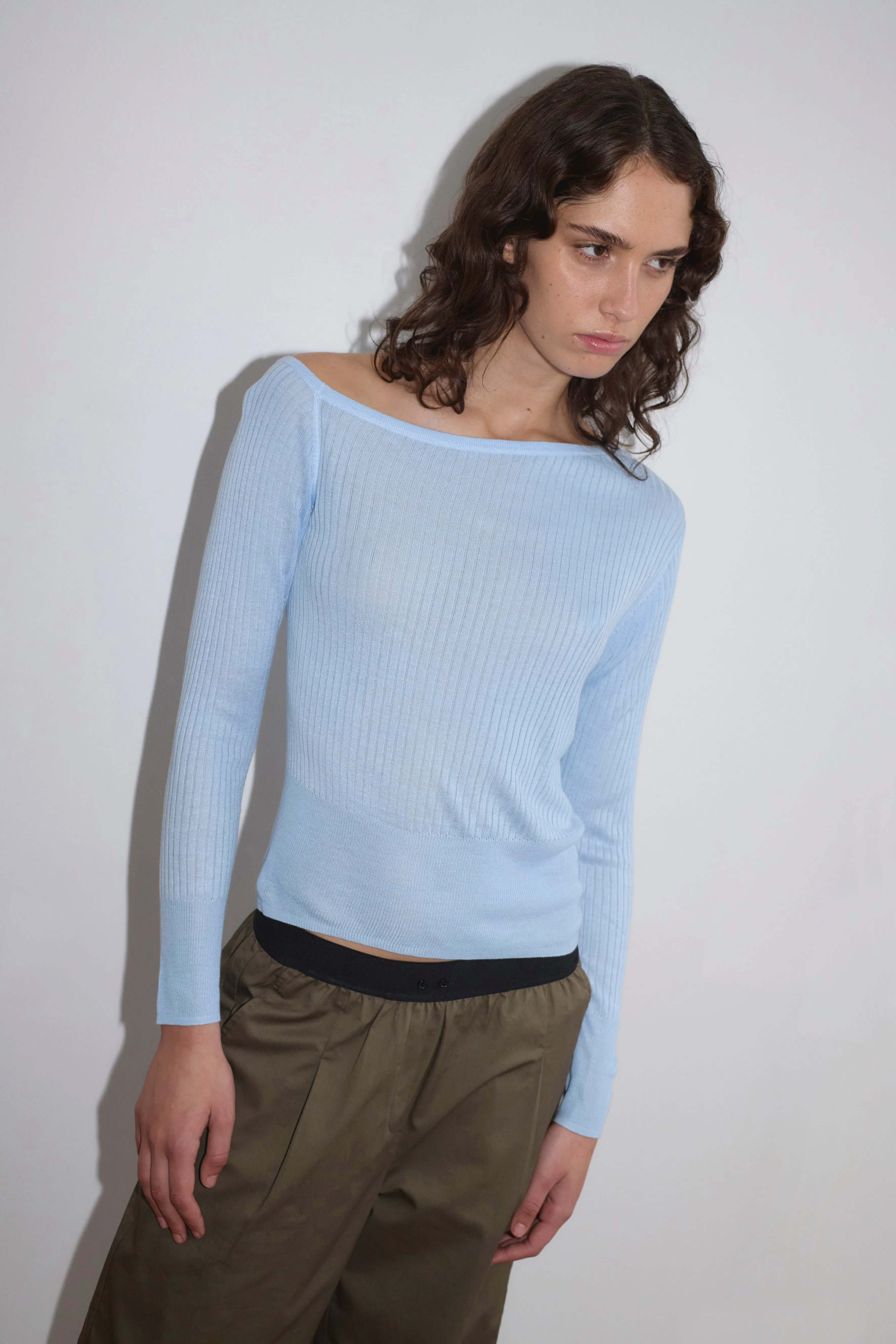 Shoulder Knit Top - Blue sold by Deiji Studios product image thumbnail 4