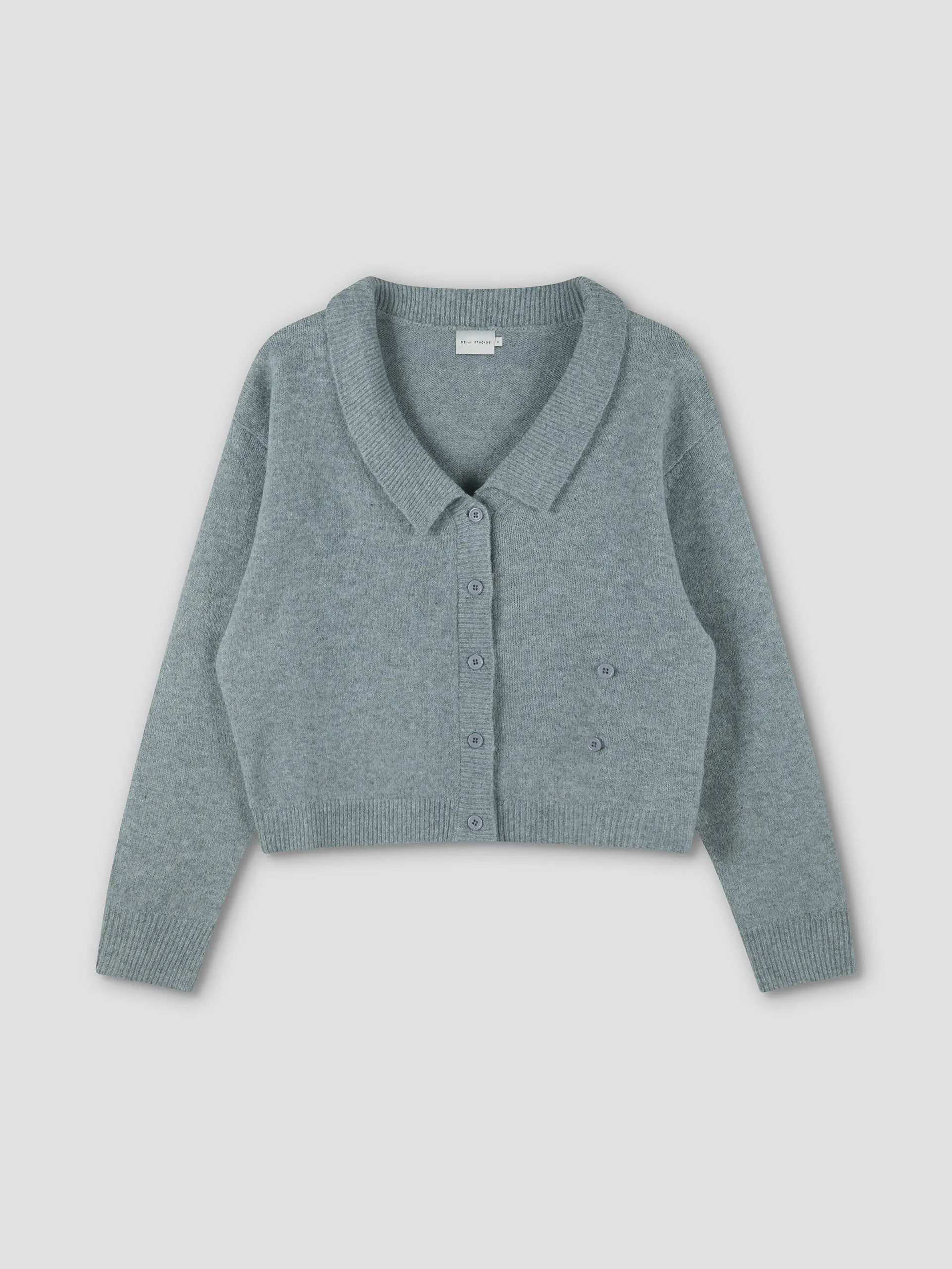 Cross Button Cardigan - Ice Blue sold by Deiji Studios product image thumbnail 2