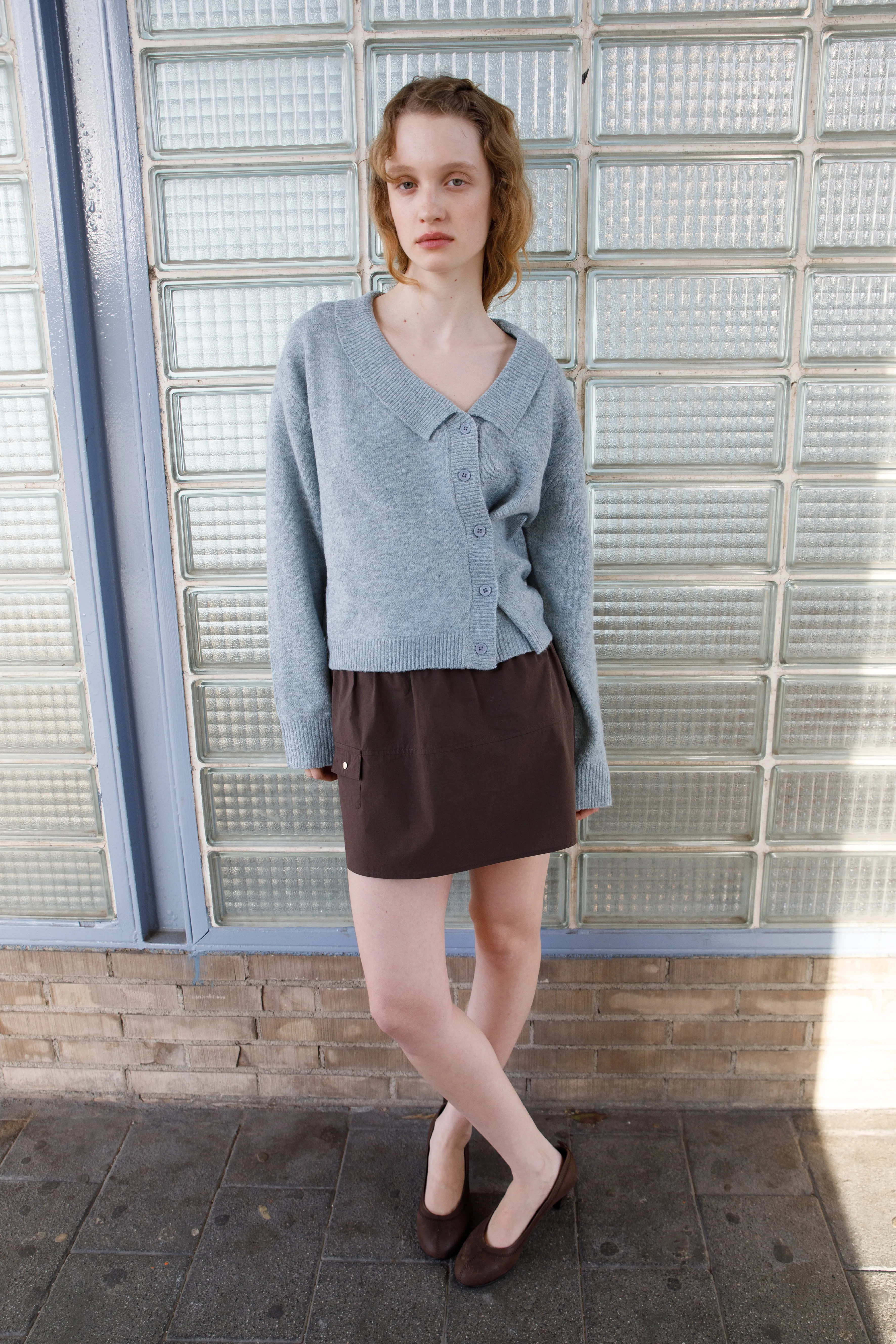 Cross Button Cardigan - Ice Blue sold by Deiji Studios product image thumbnail 3