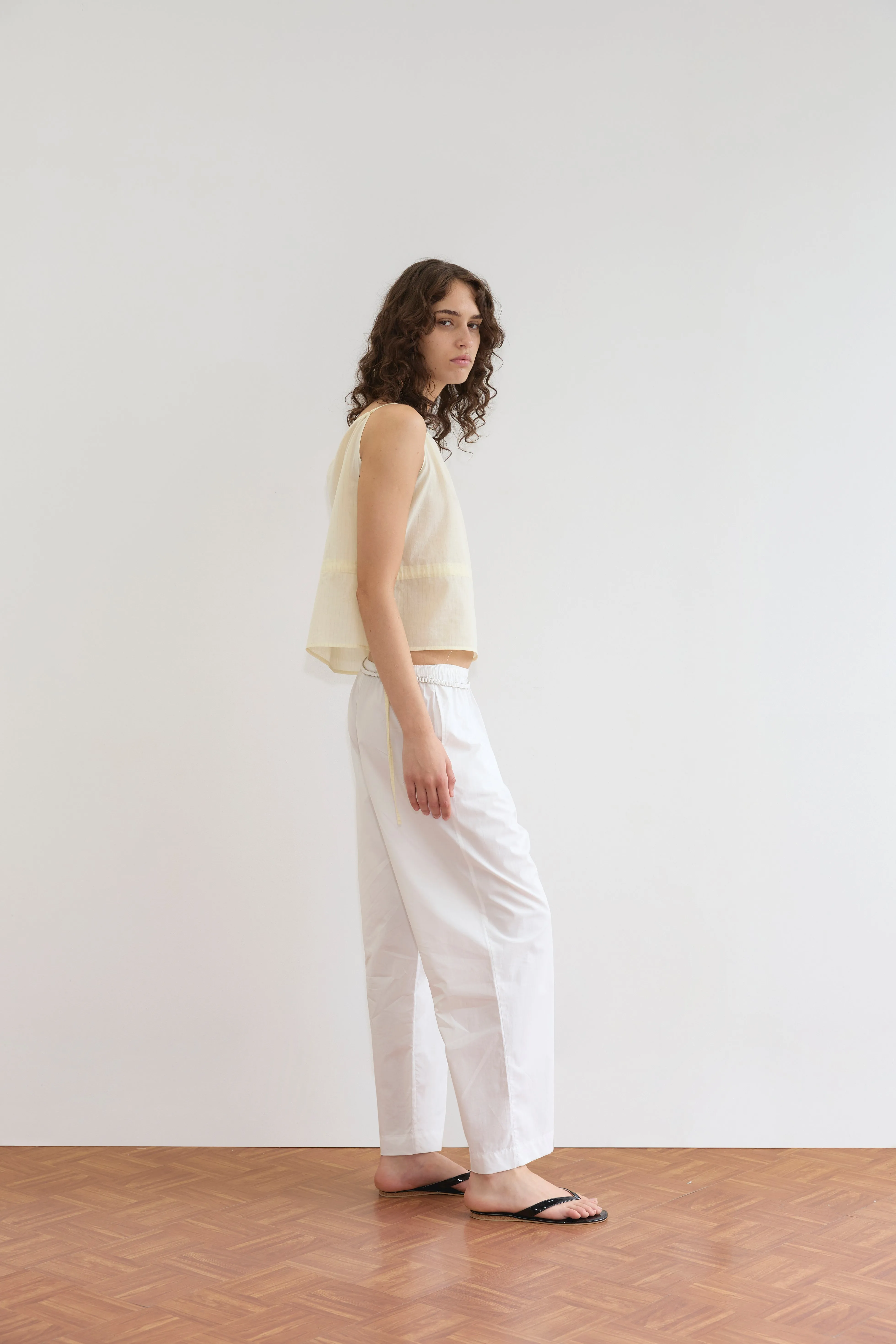 Waist Tie Top - Soft Yellow Stripe sold by Deiji Studios product image thumbnail 3