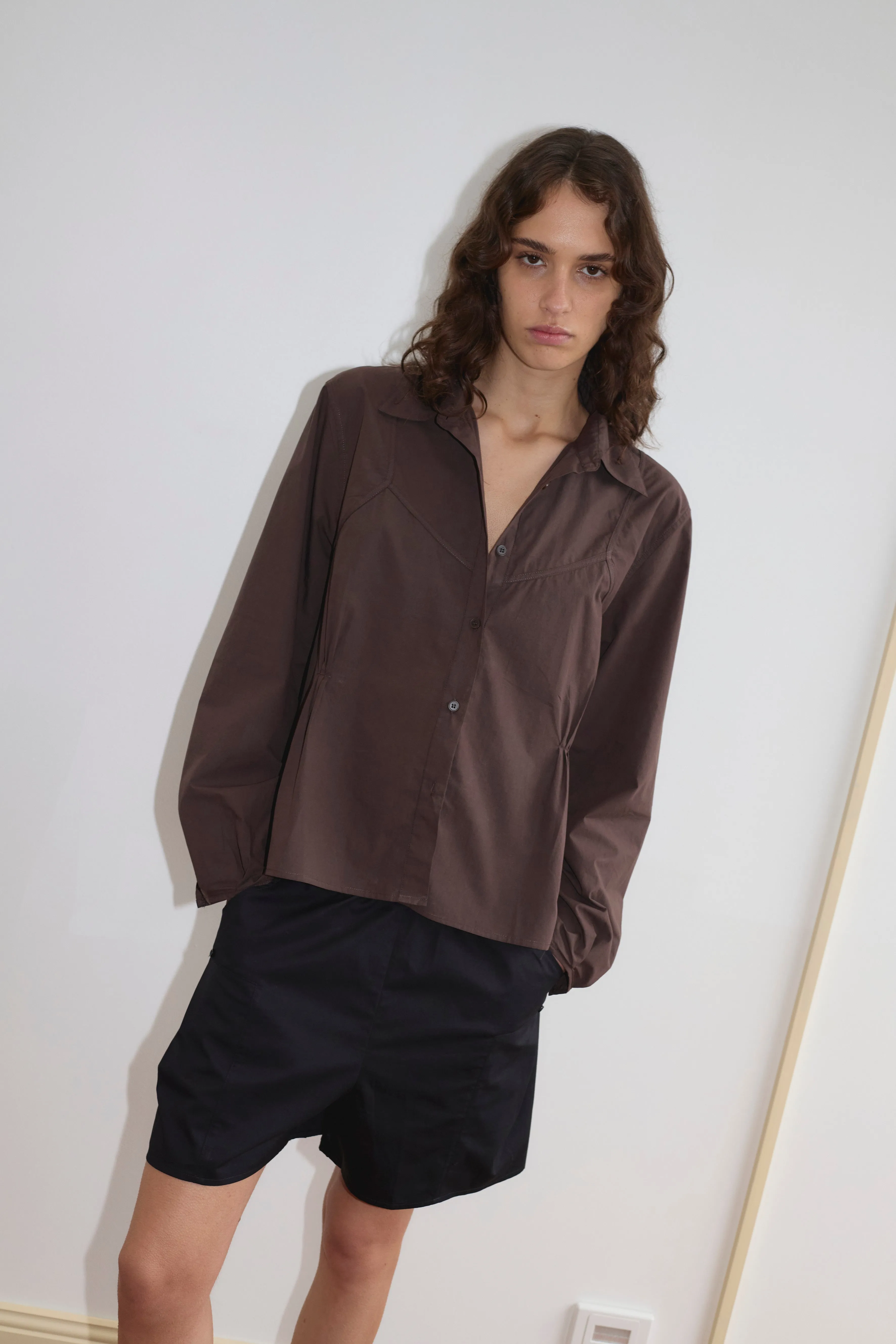 Cami Overshirt - Sepia sold by Deiji Studios product image thumbnail 3