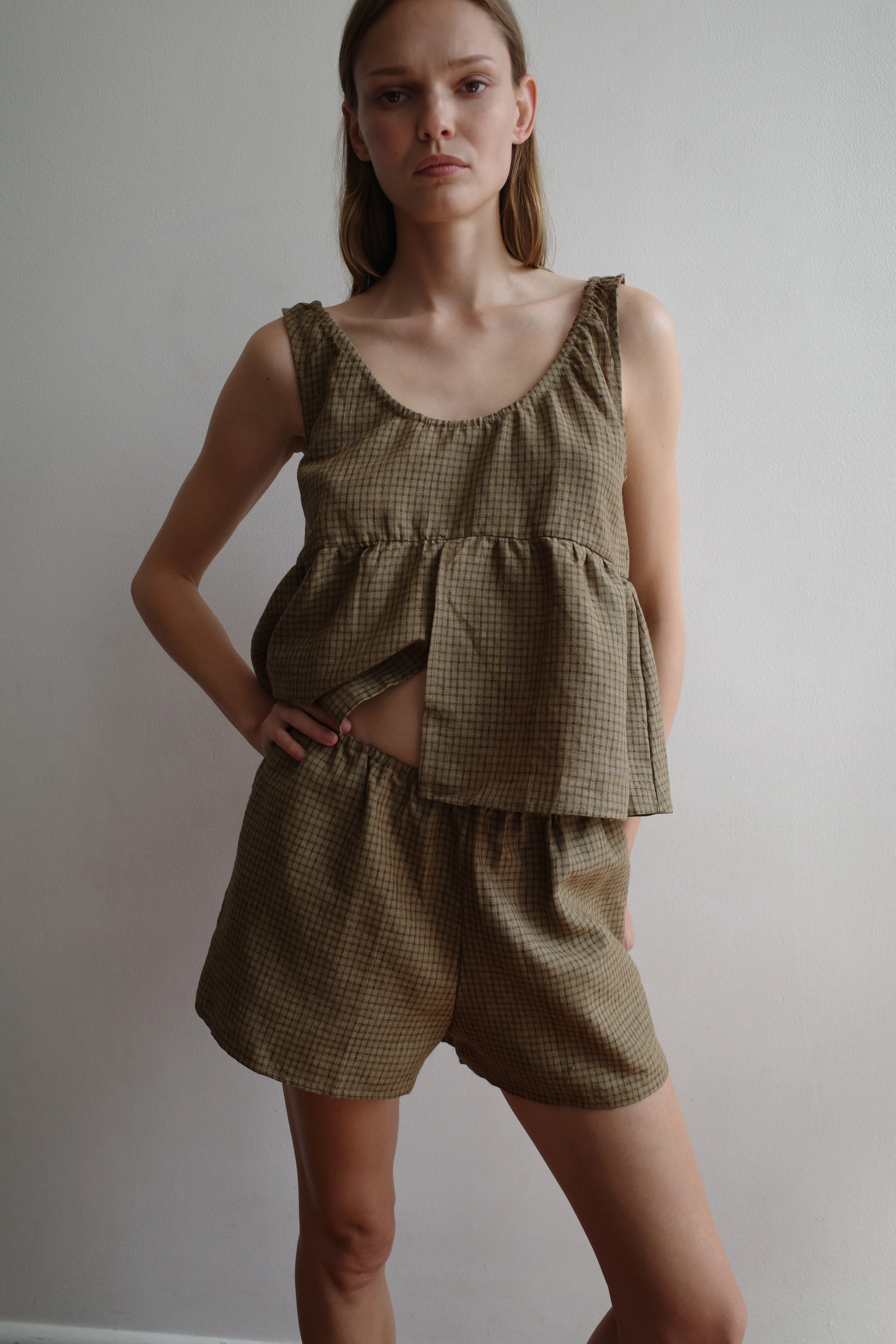 Gathered Linen Set sold by Deiji Studios product image thumbnail 2