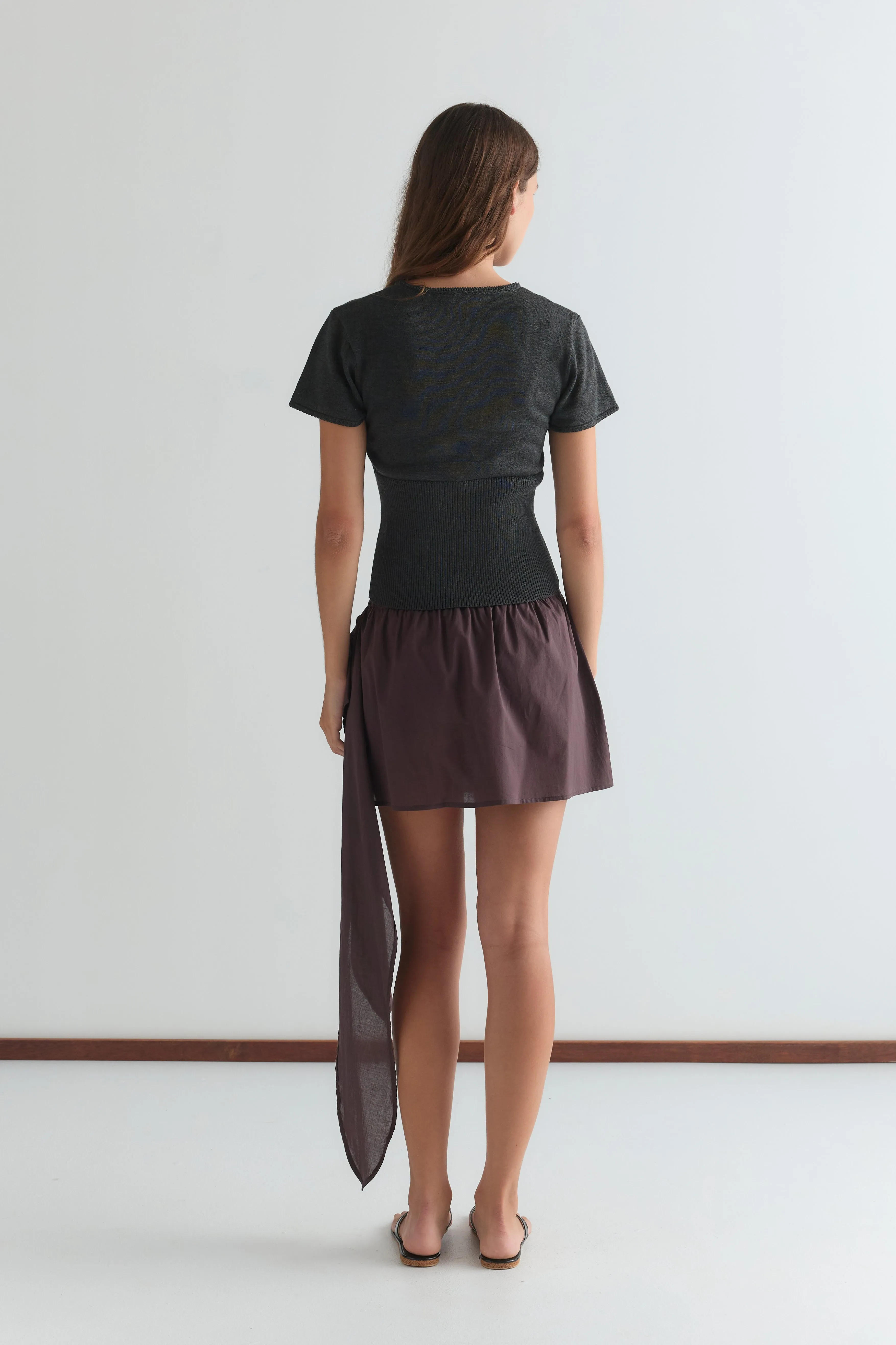 Belted Skirt - Wine sold by Deiji Studios product image thumbnail 5