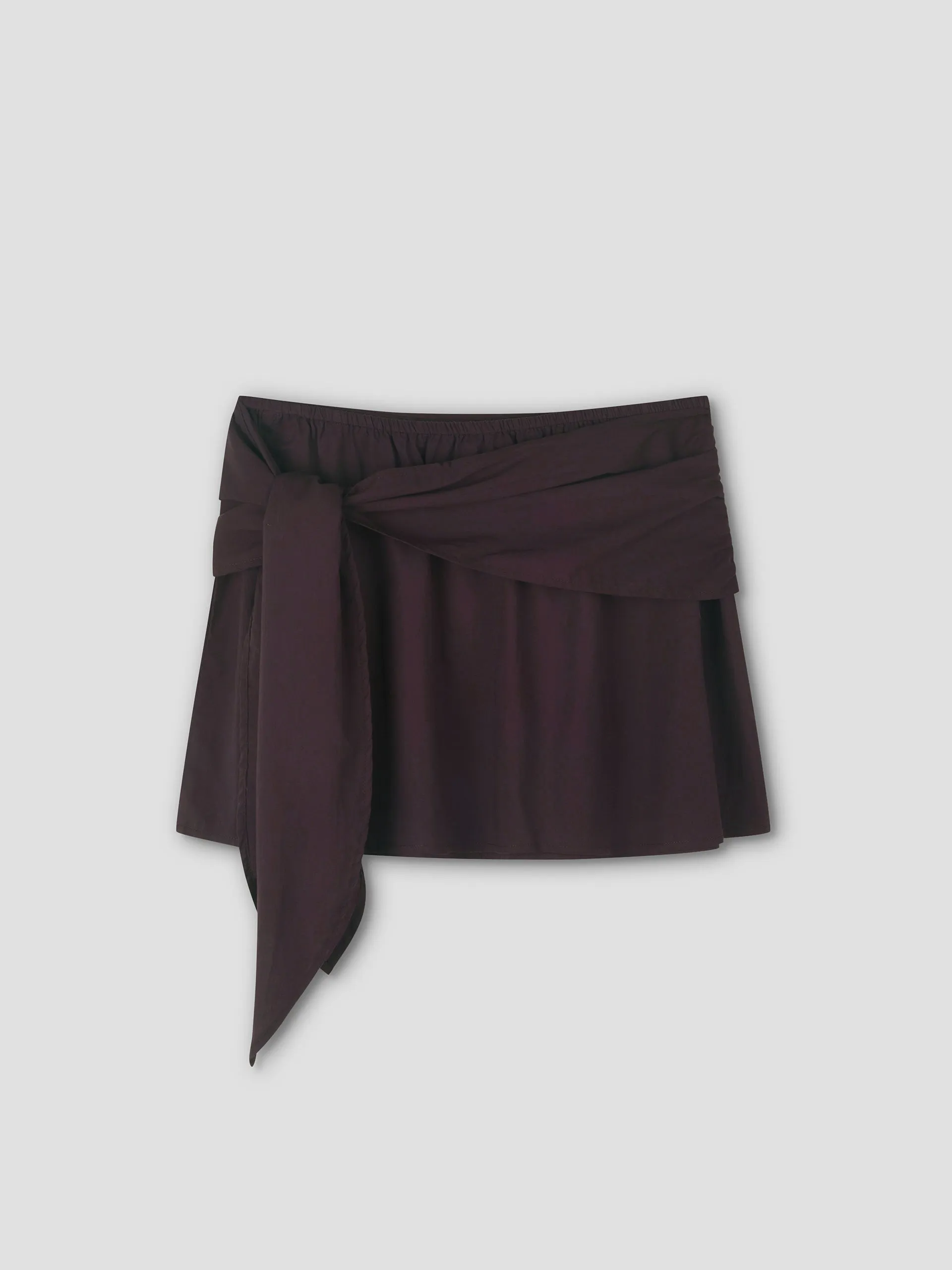 Belted Skirt - Wine sold by Deiji Studios