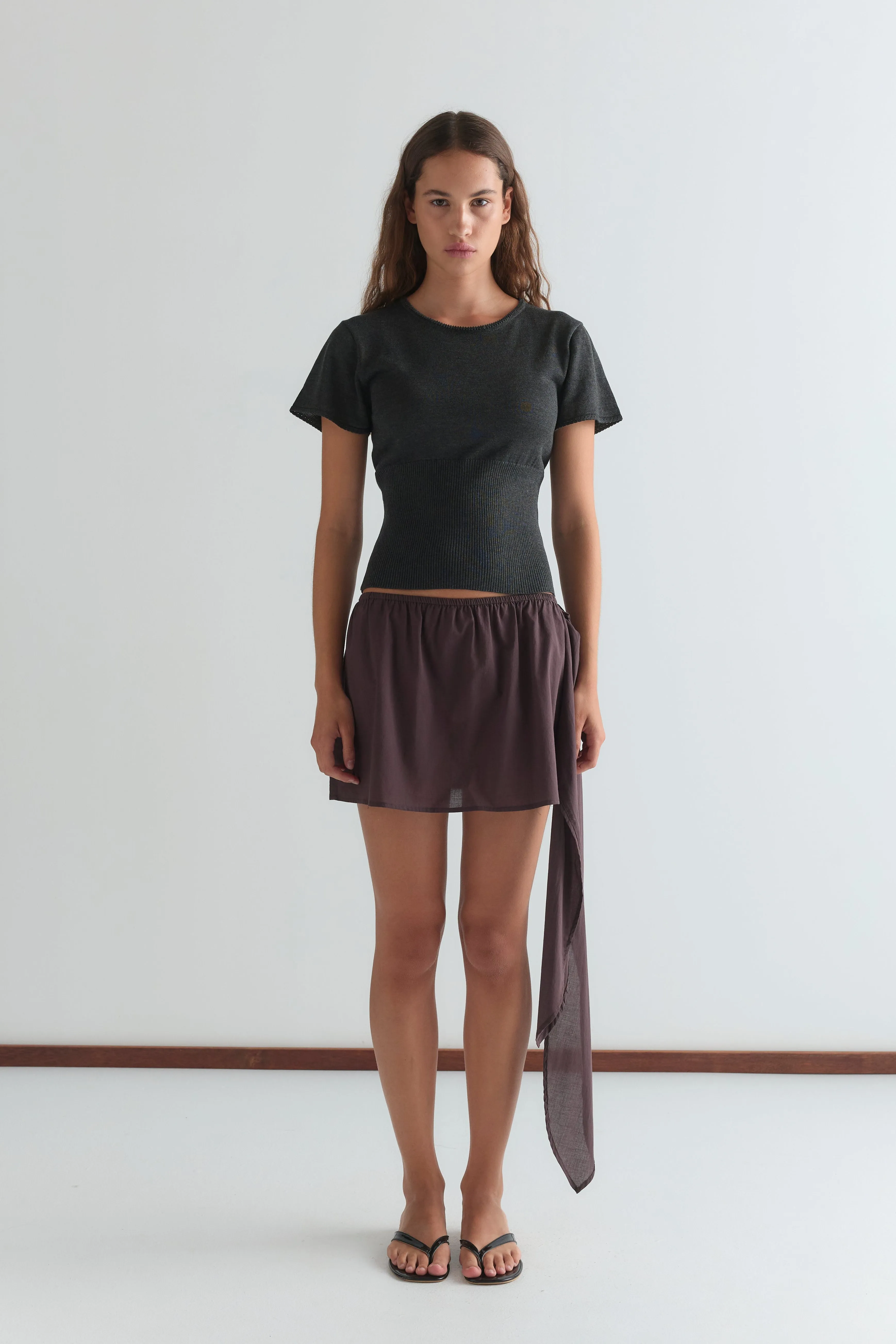 Belted Skirt - Wine sold by Deiji Studios product image thumbnail 2