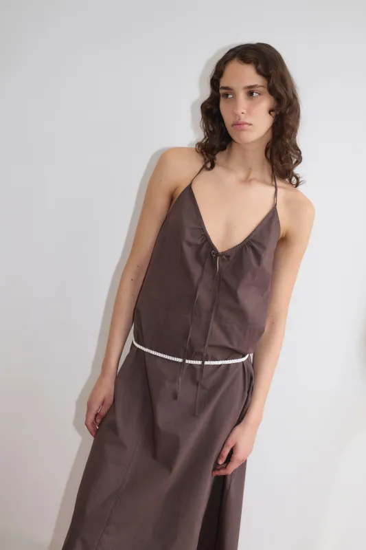 Seamed Halter Dress - Sepia made by Deiji Studios
