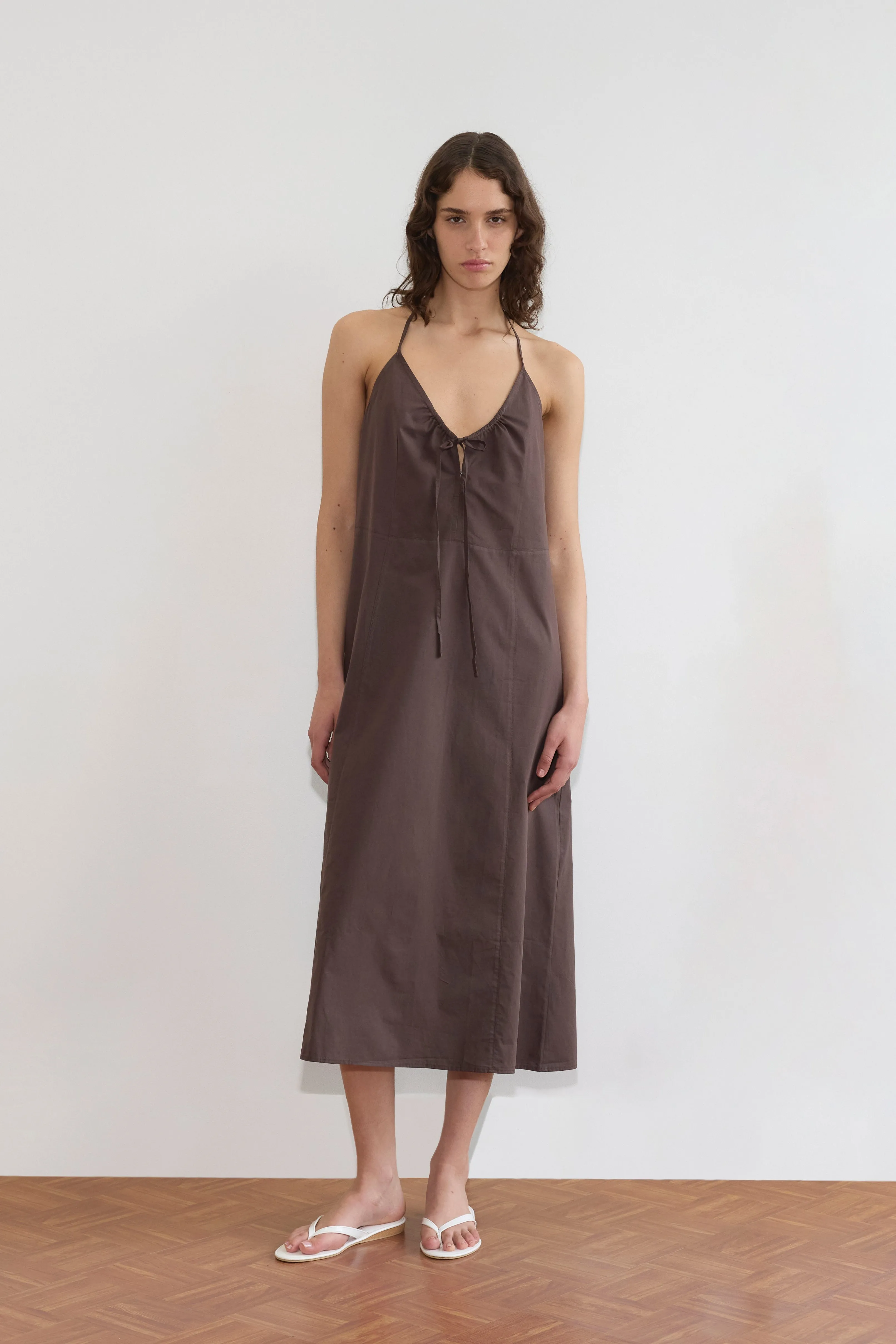 Seamed Halter Dress - Sepia sold by Deiji Studios product image thumbnail 4