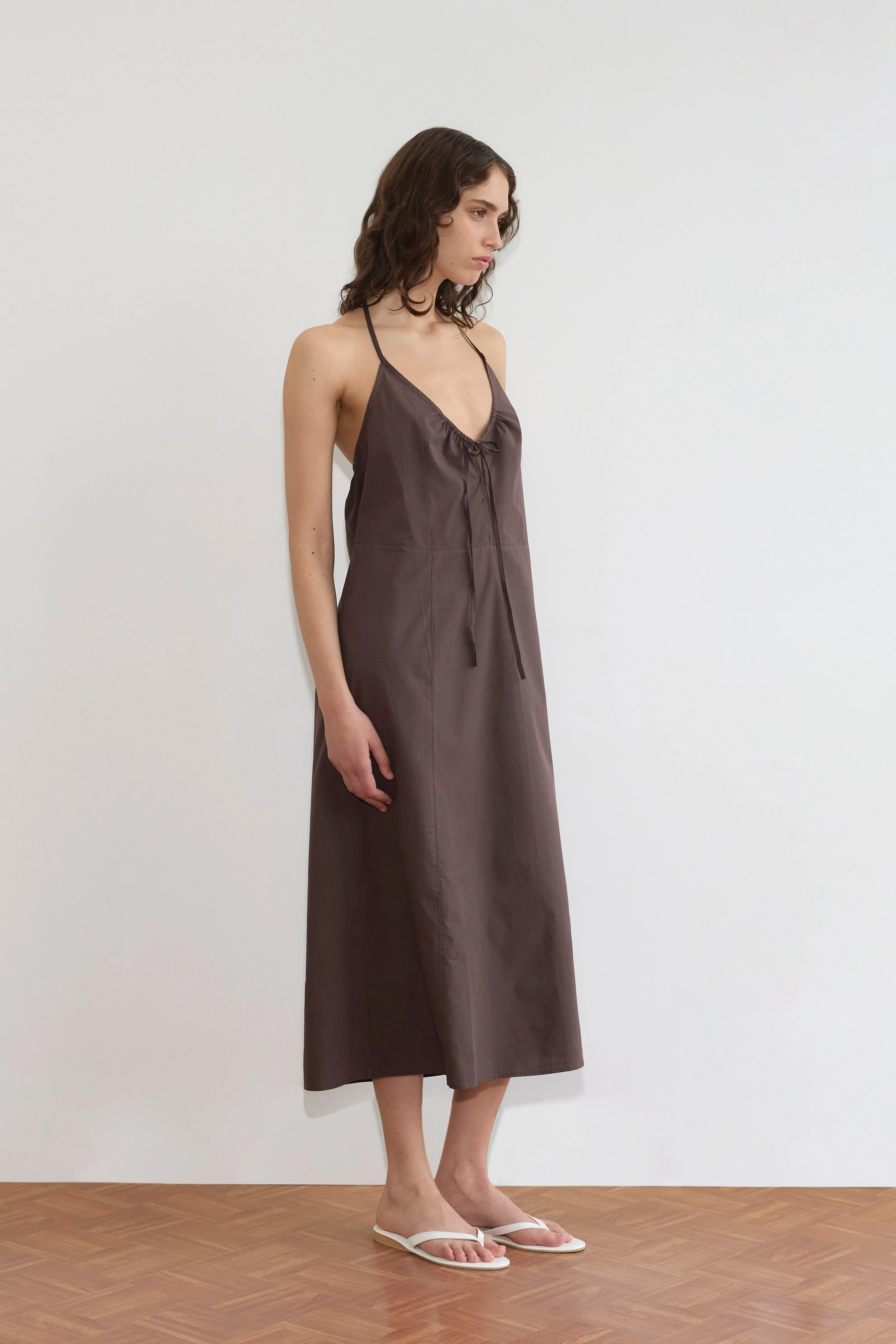 Seamed Halter Dress - Sepia sold by Deiji Studios product image thumbnail 5