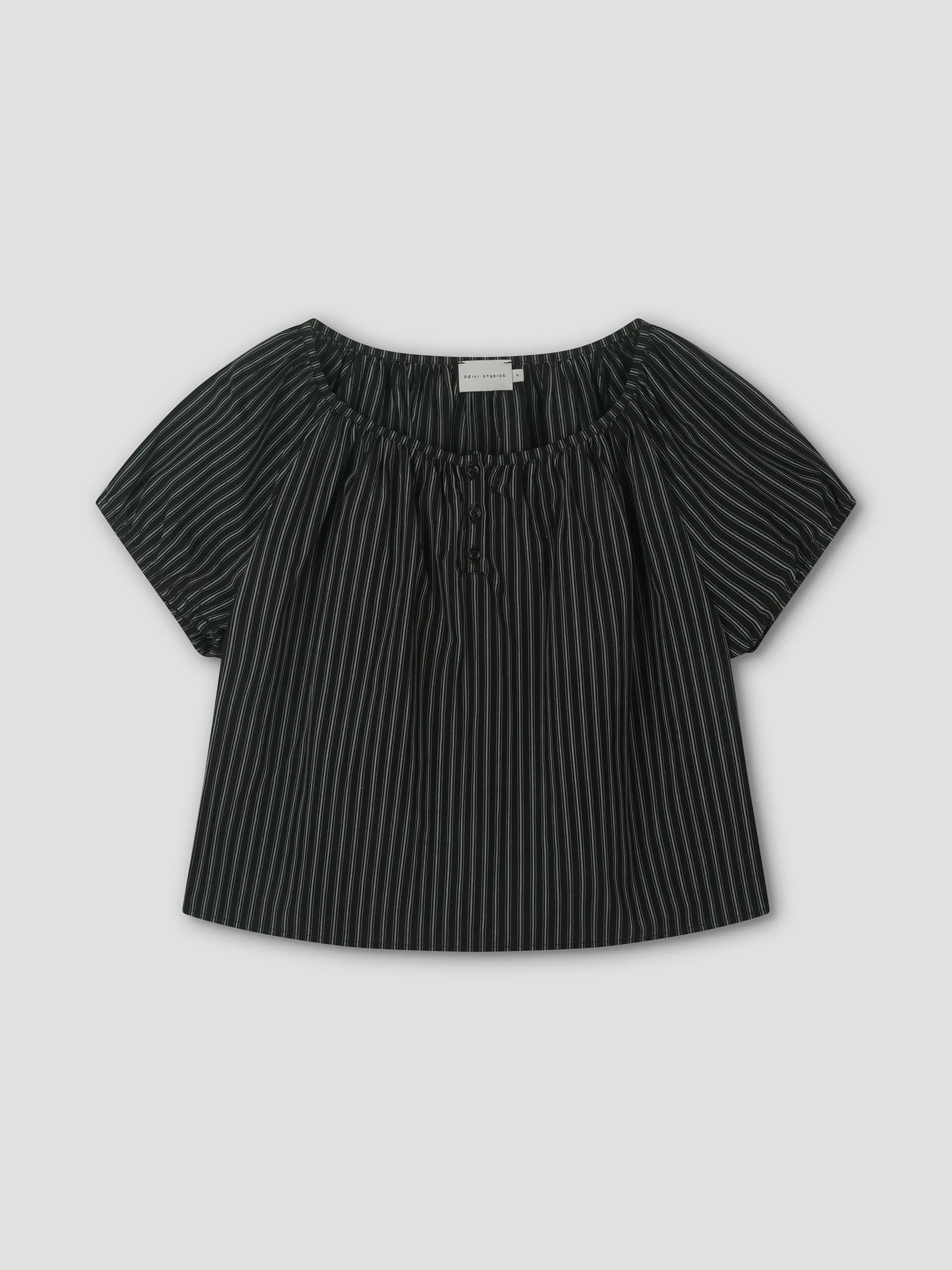 Poplin T Shirt - Mono Stripe sold by Deiji Studios