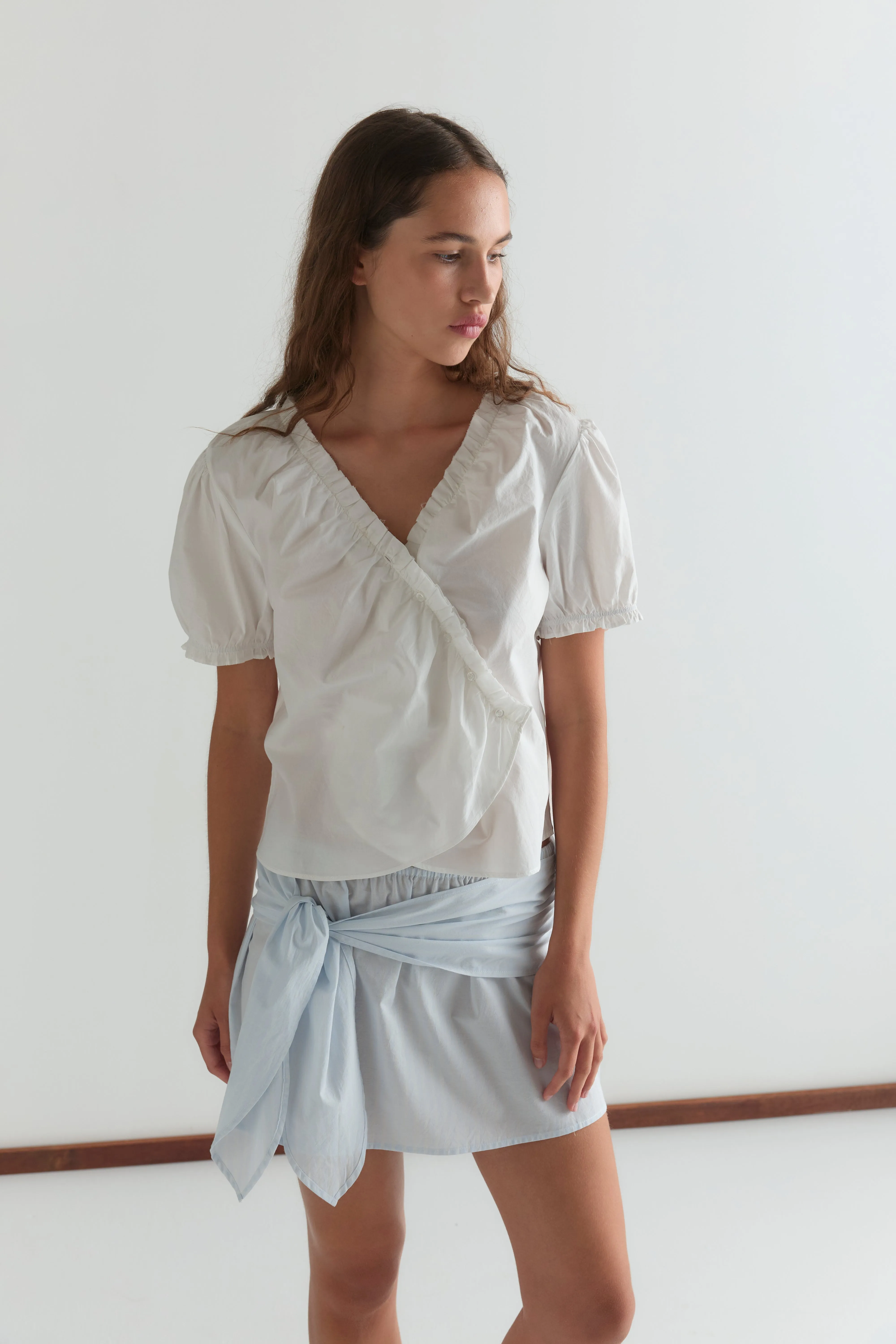 Cross Frill Top - White sold by Deiji Studios product image thumbnail 3