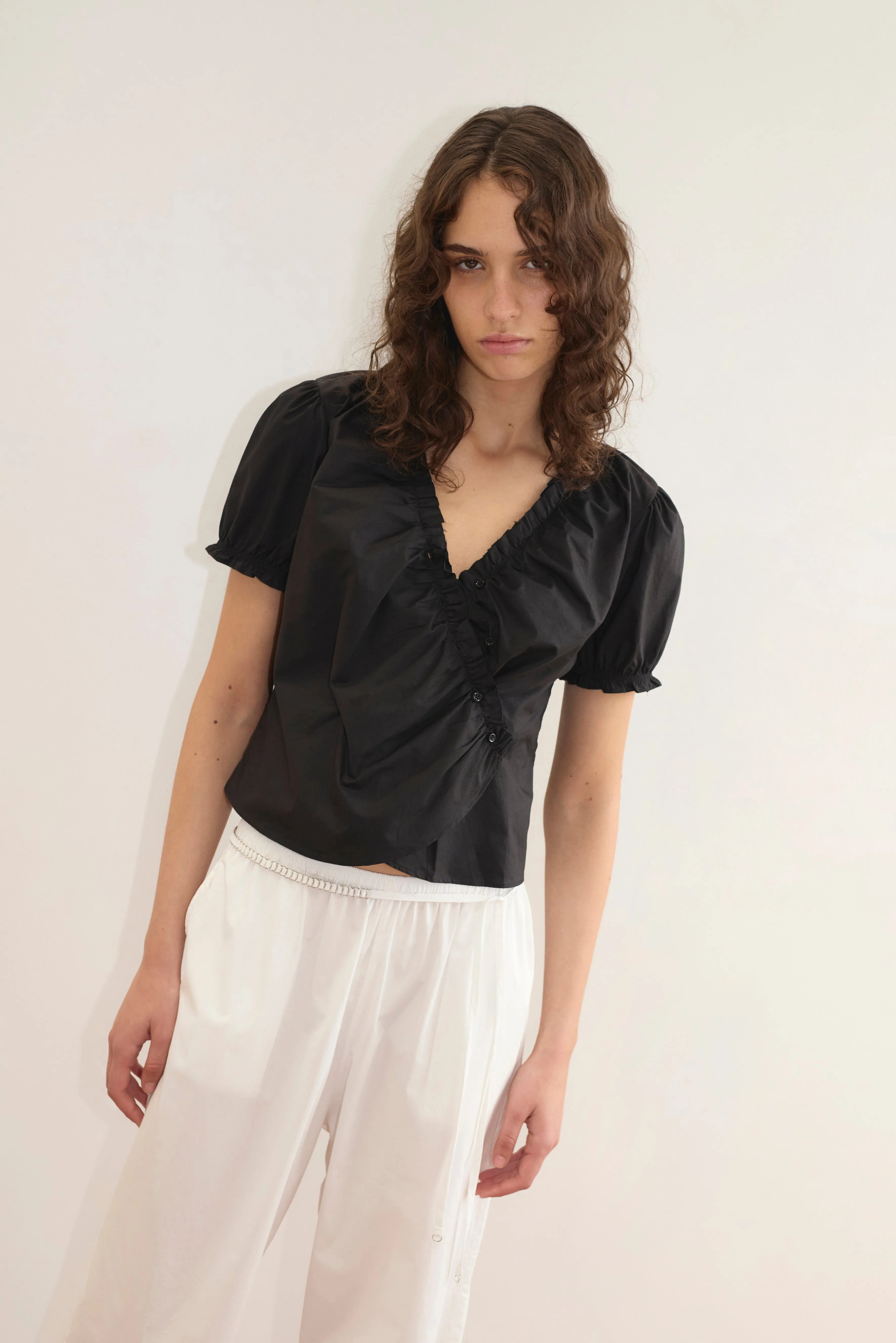 Cross Frill Top - Black sold by Deiji Studios product image thumbnail 5