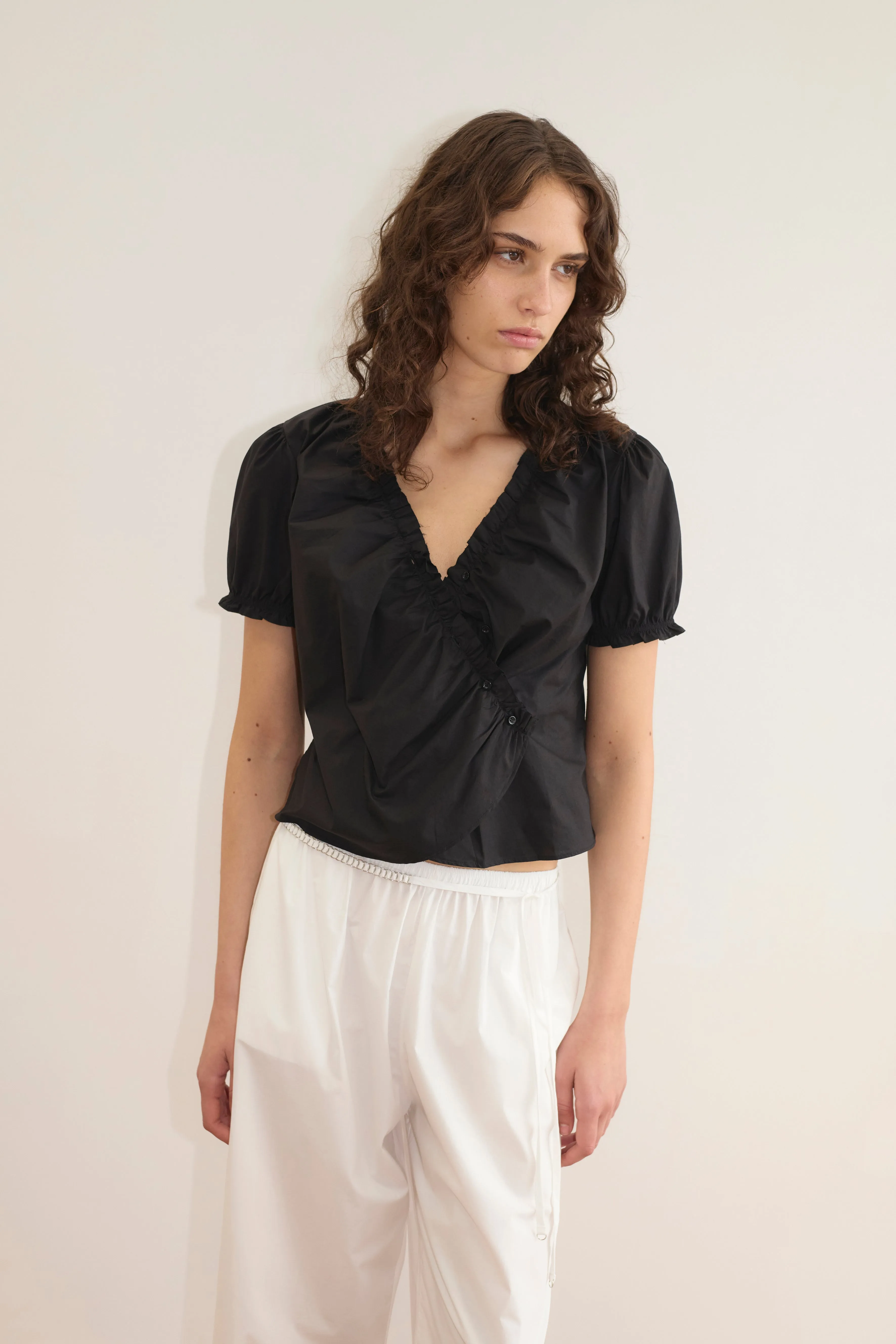 Cross Frill Top - Black sold by Deiji Studios product image thumbnail 2