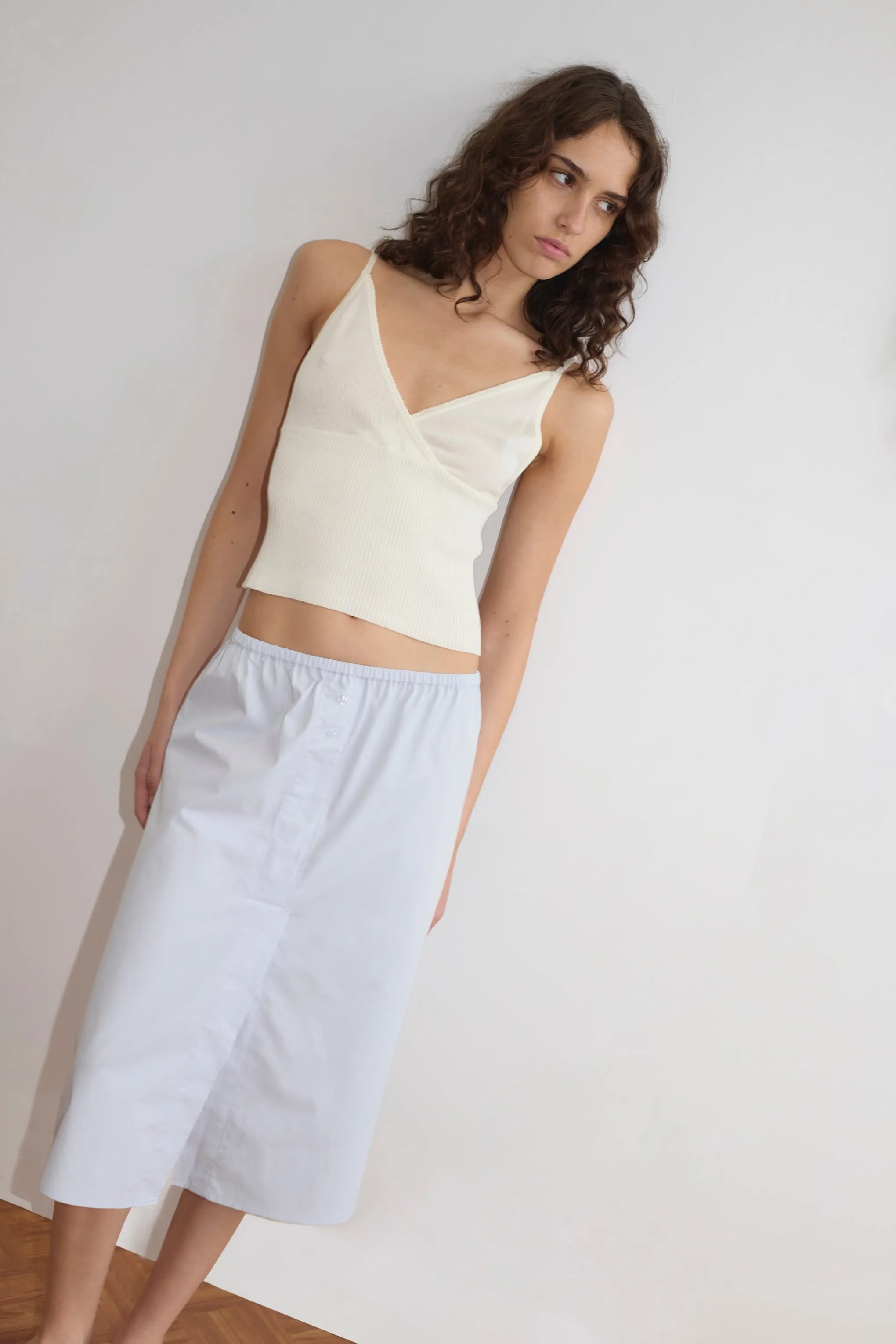 Cross Panel Knit Top - Off White sold by Deiji Studios product image thumbnail 4