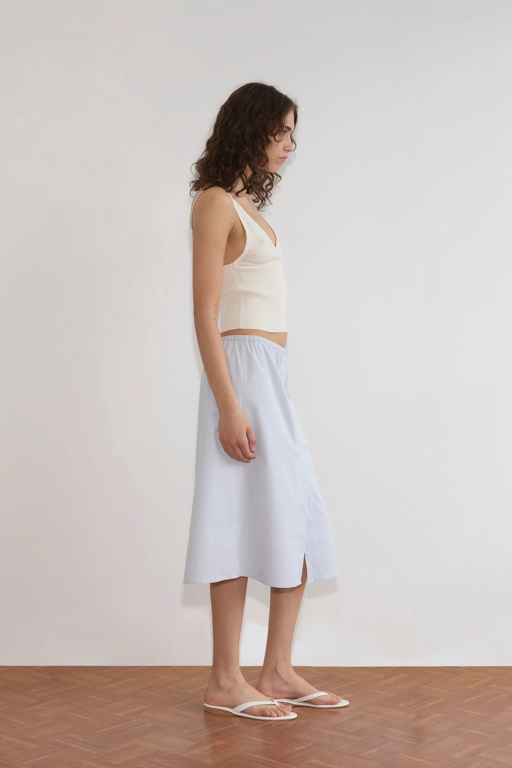 Cross Panel Knit Top - Off White sold by Deiji Studios product image thumbnail 3