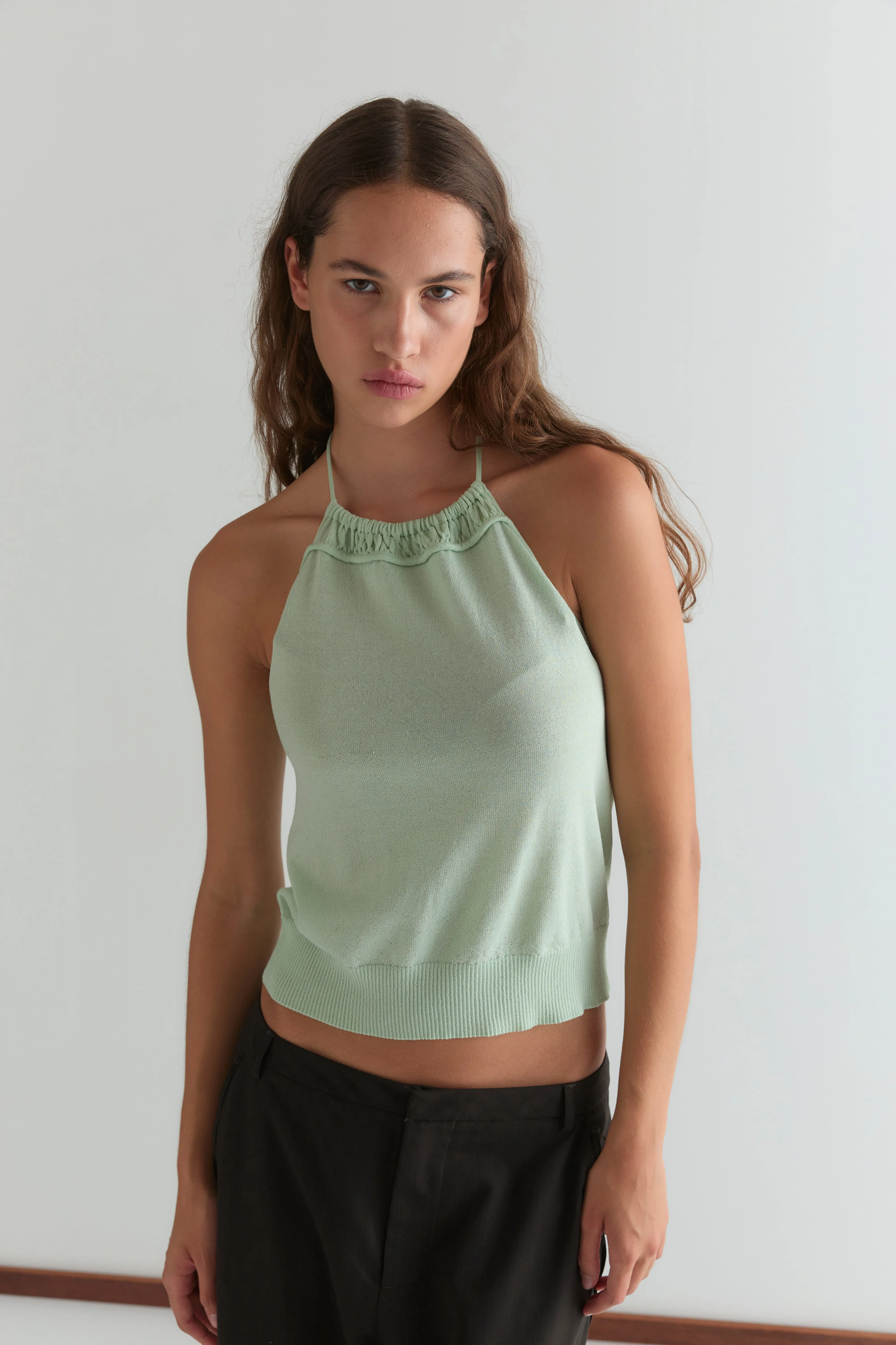 Drawcord Knit Top - Mint sold by Deiji Studios product image thumbnail 3