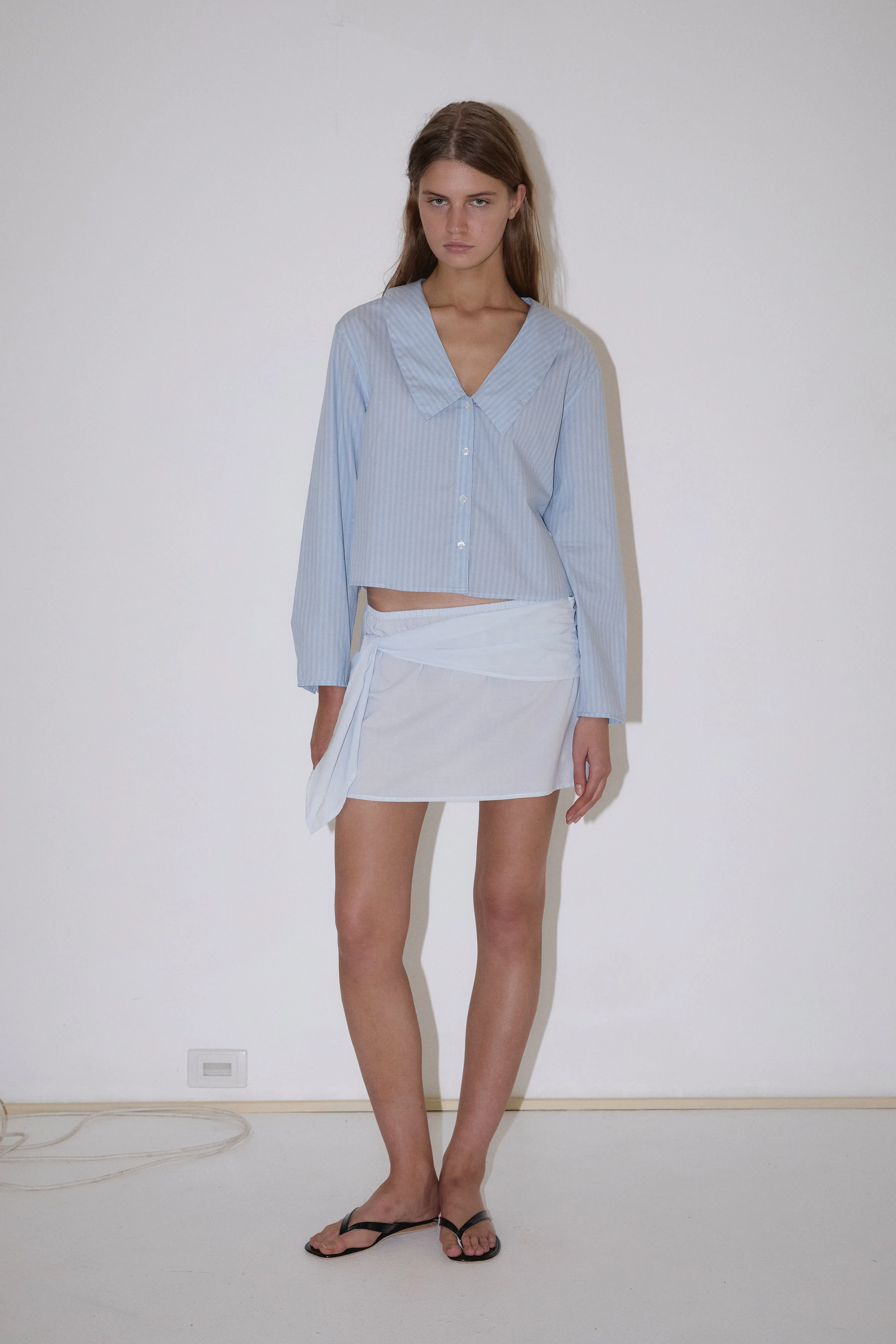 Waist Button Shirt - Lake Blue Stripe sold by Deiji Studios product image thumbnail 3