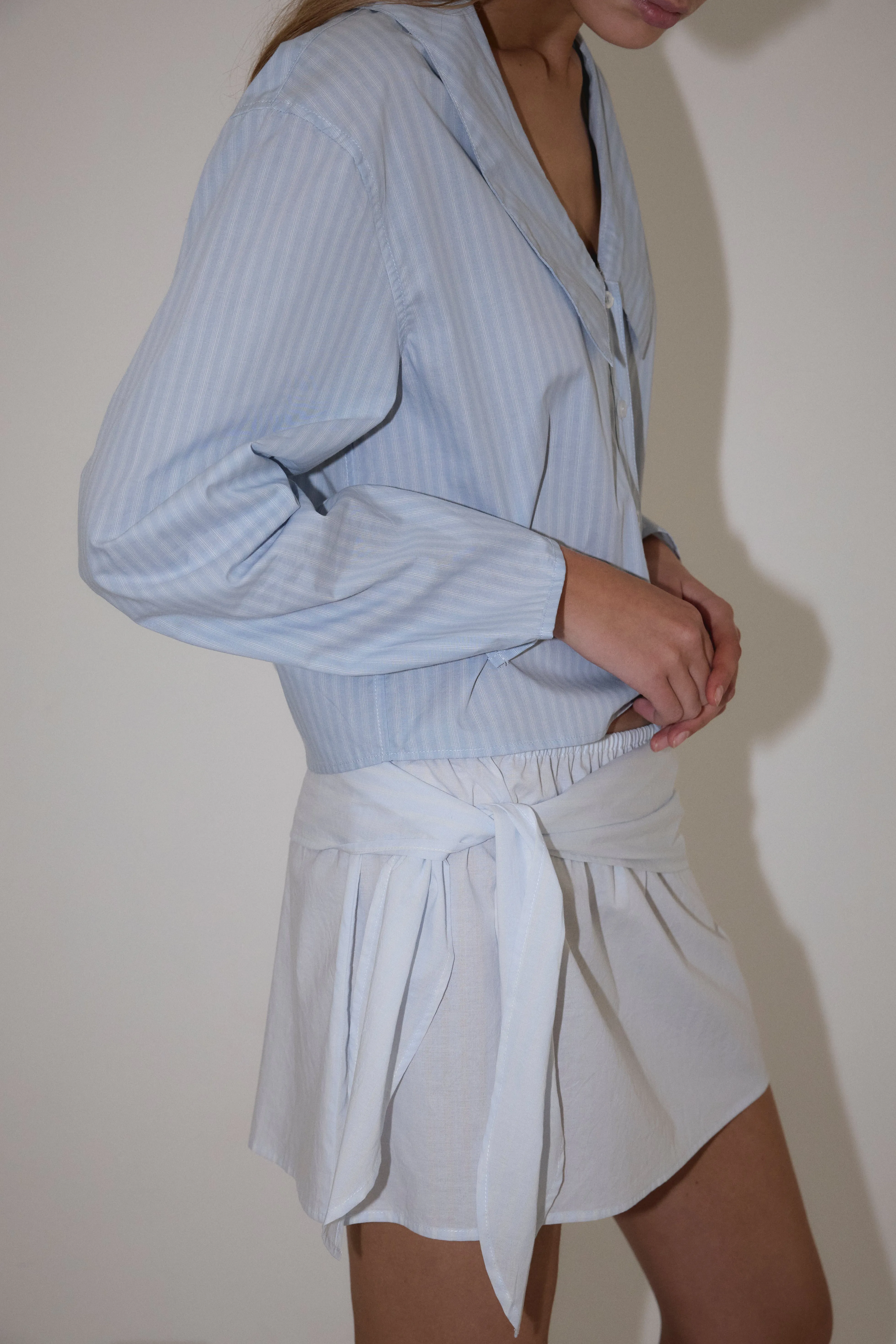 Waist Button Shirt - Lake Blue Stripe sold by Deiji Studios product image thumbnail 2