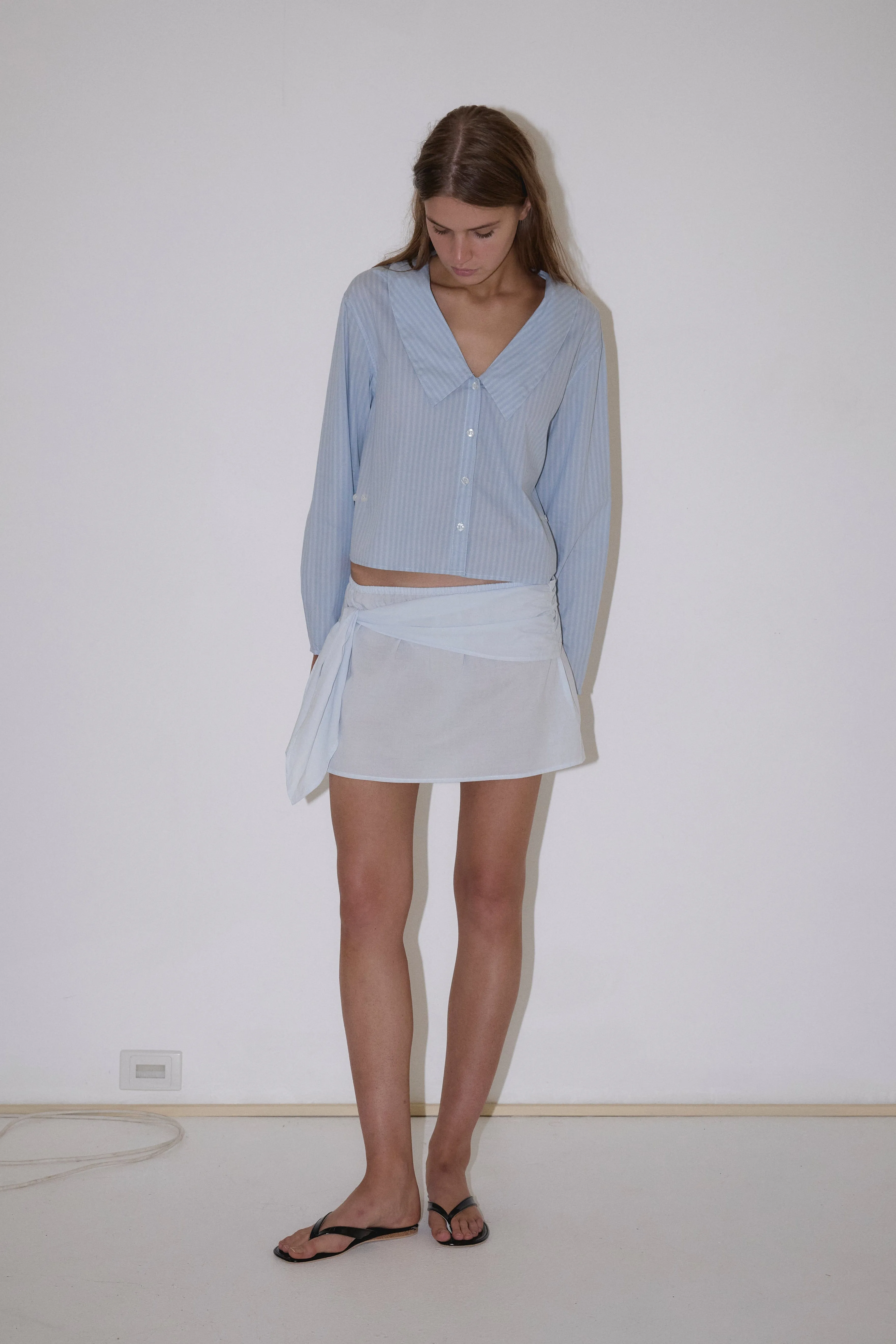 Waist Button Shirt - Lake Blue Stripe sold by Deiji Studios product image thumbnail 4