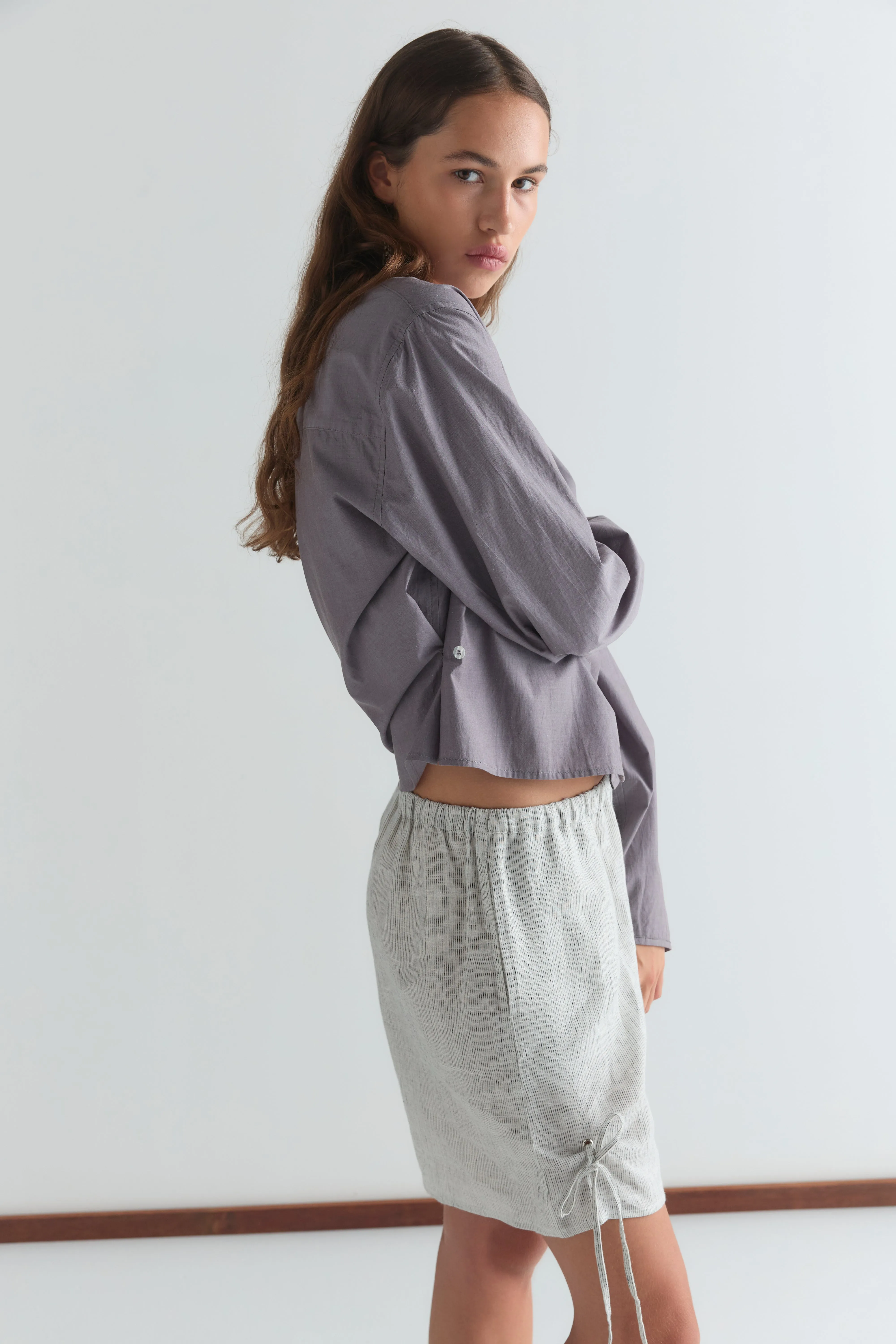 Waist Button Shirt - Currant sold by Deiji Studios product image thumbnail 3