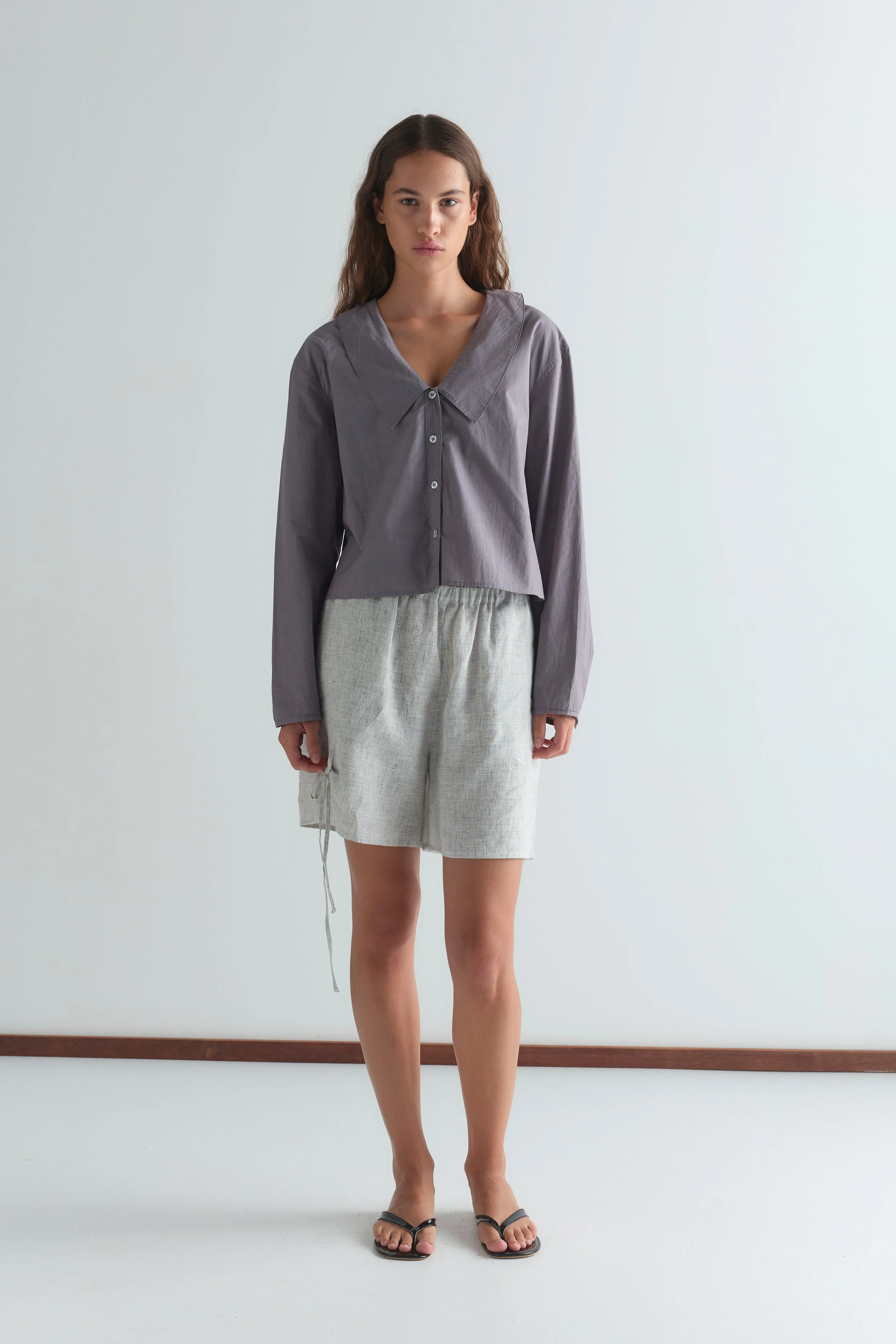 Waist Button Shirt - Currant sold by Deiji Studios product image thumbnail 5