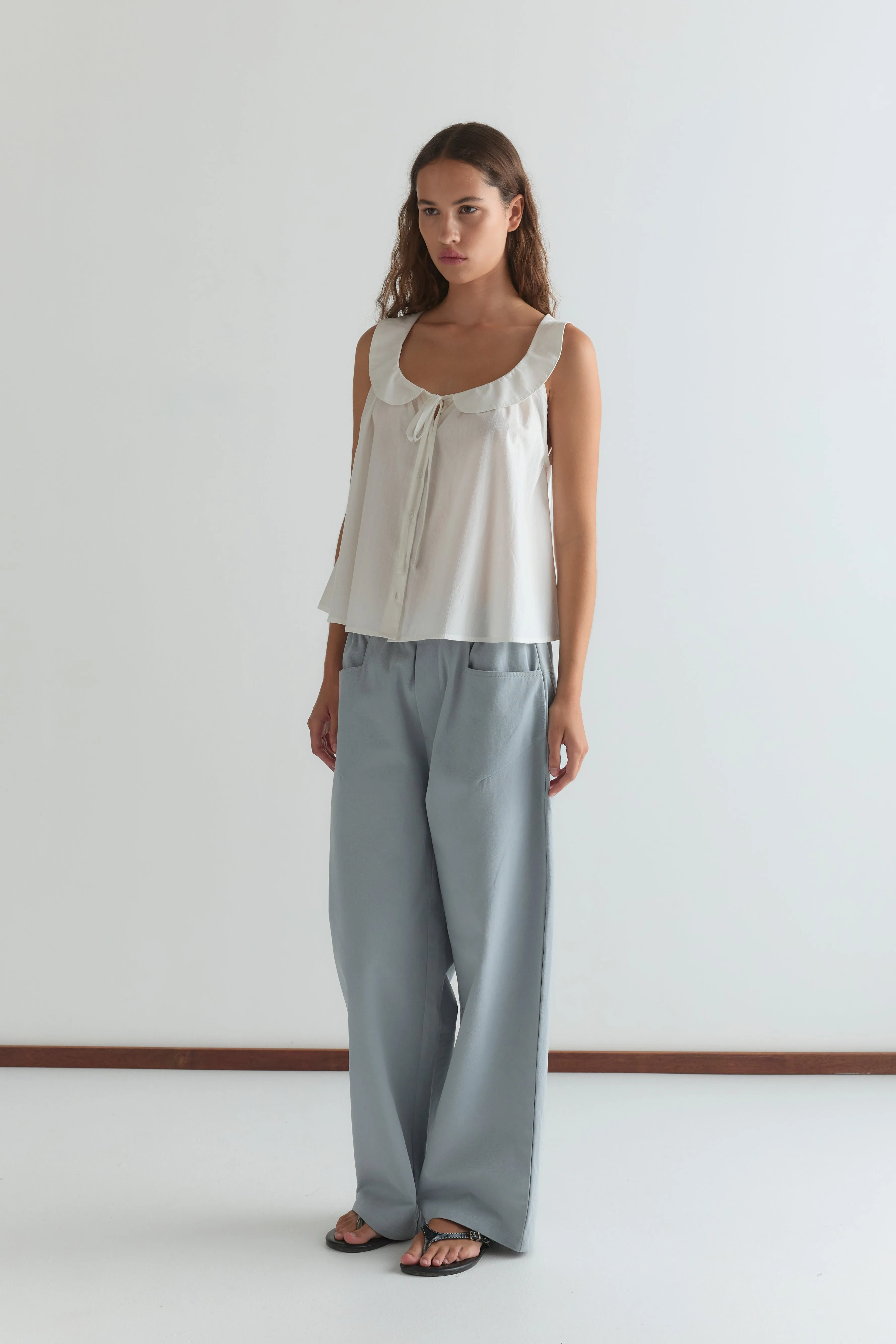 Round Collar Top - White Texture sold by Deiji Studios product image thumbnail 5