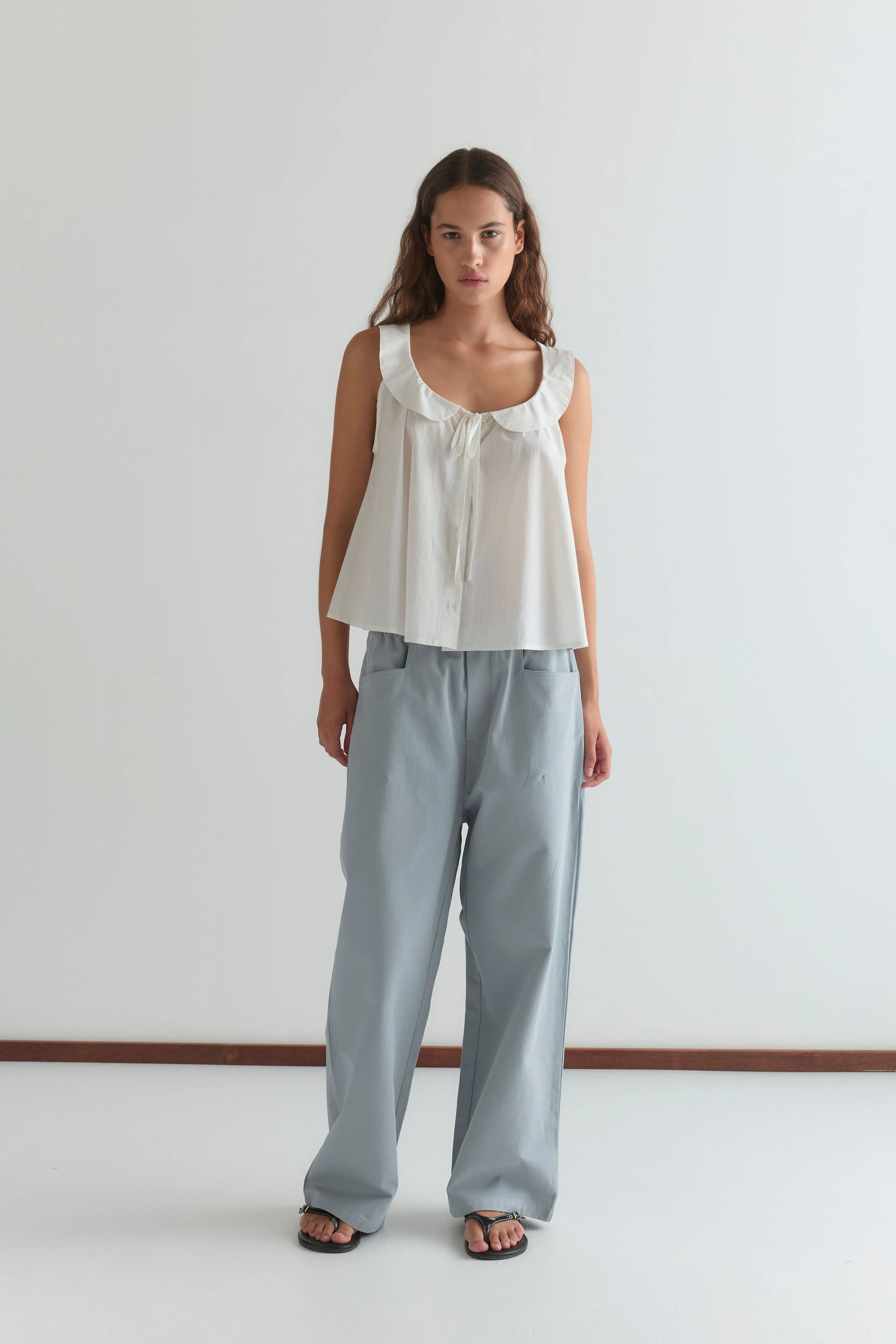 Round Collar Top - White Texture sold by Deiji Studios product image thumbnail 2