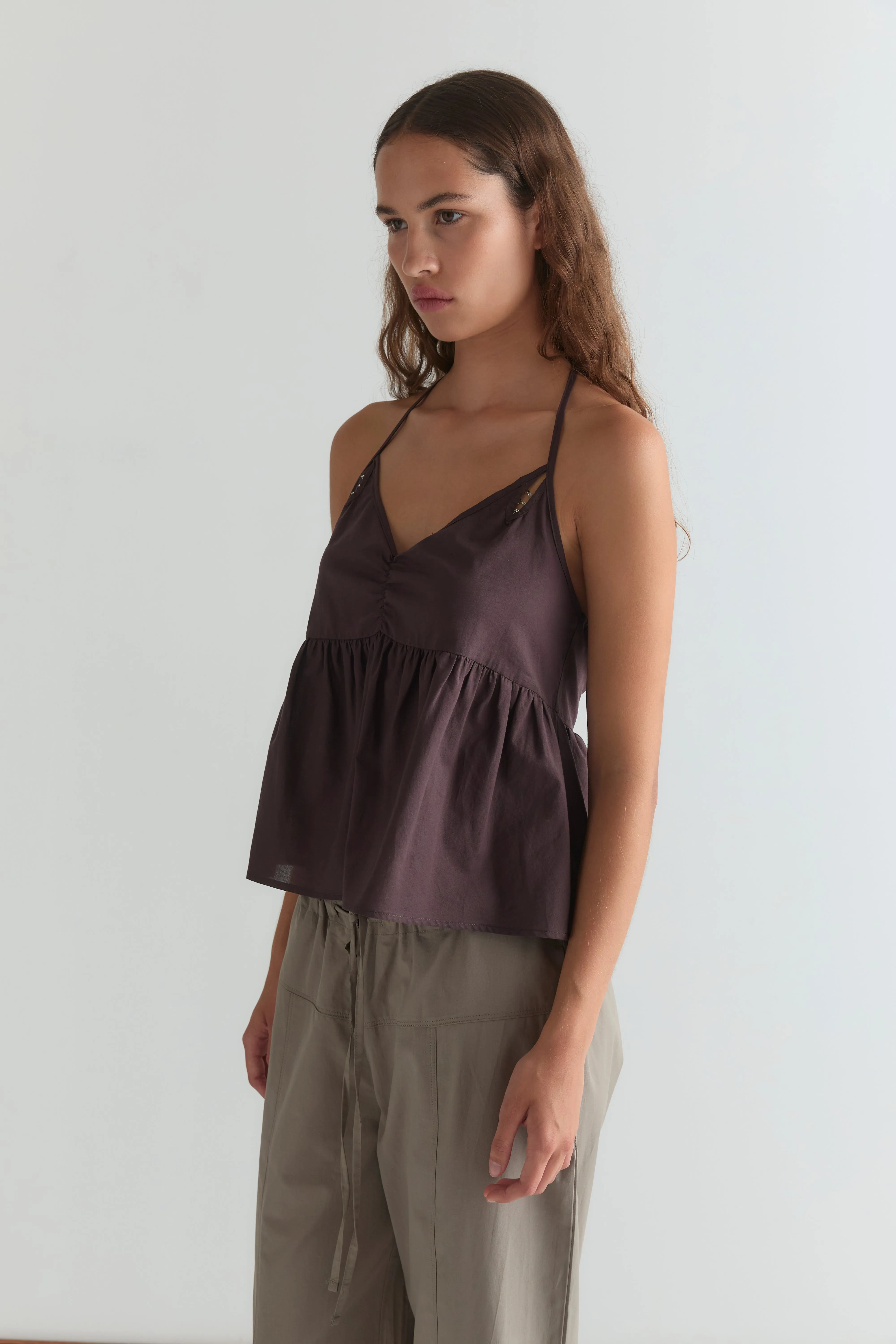 Keyhole Halter Top - Wine sold by Deiji Studios product image thumbnail 2