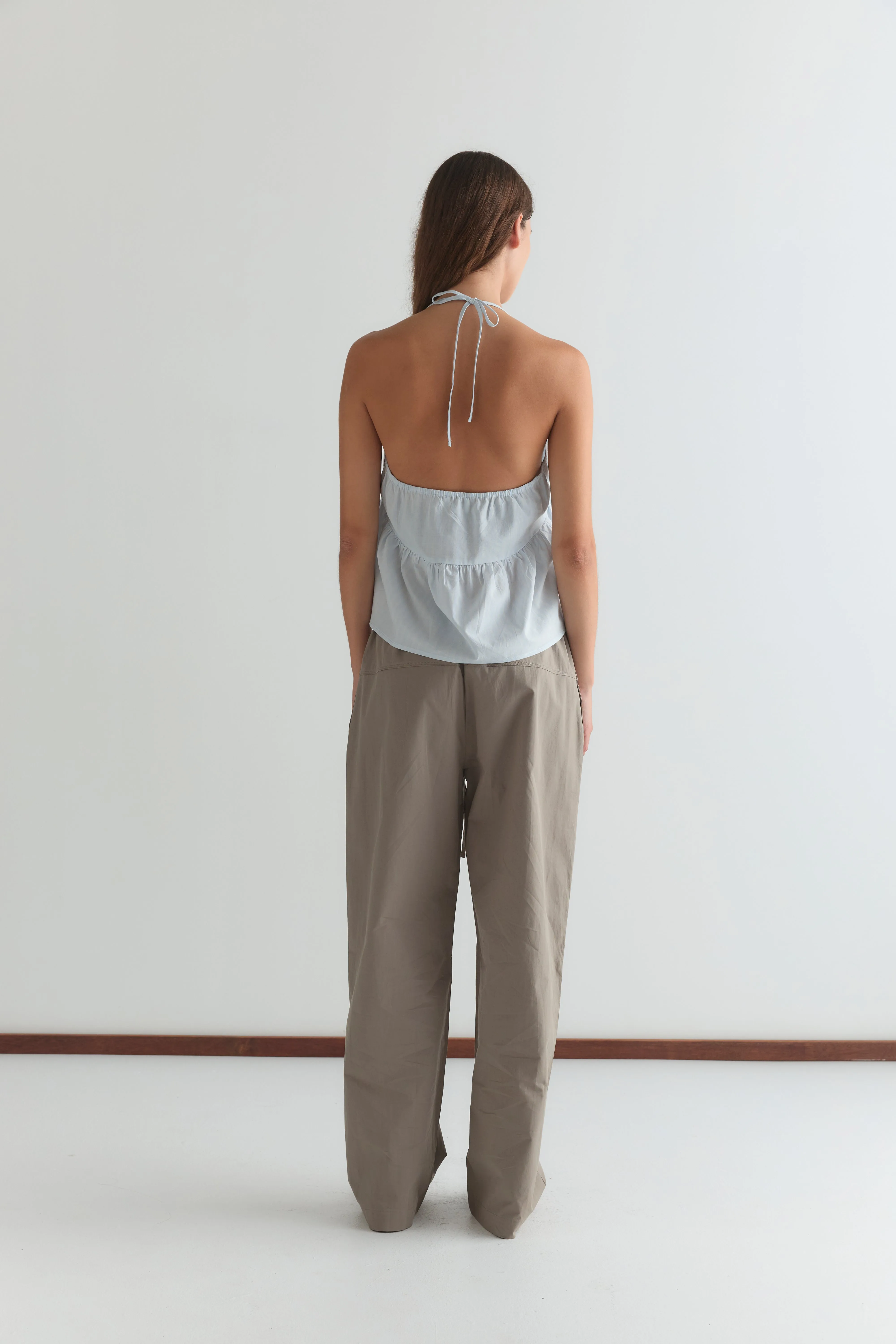 Keyhole Halter Top - Powder Blue Stripe sold by Deiji Studios product image thumbnail 5