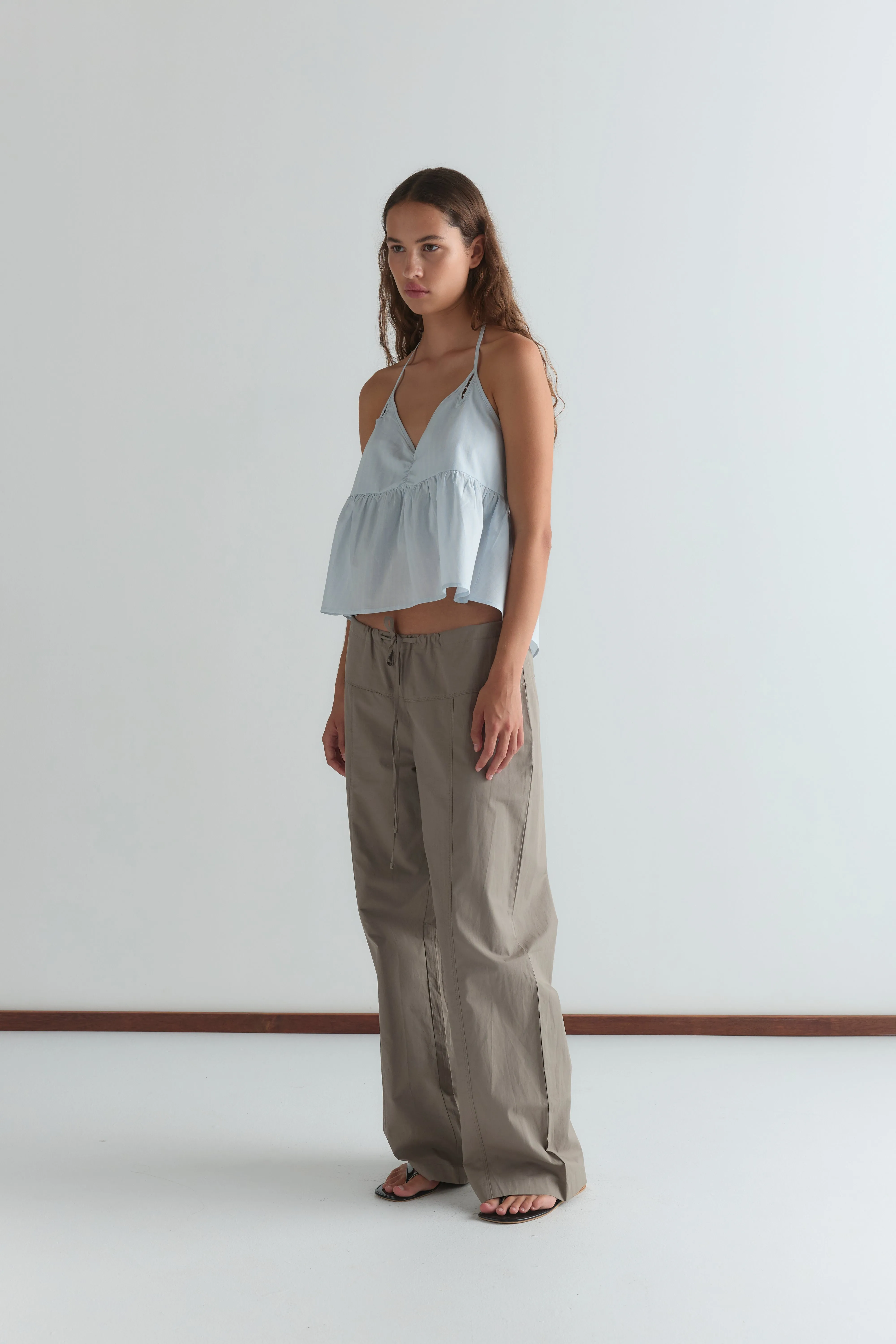 Keyhole Halter Top - Powder Blue Stripe sold by Deiji Studios product image thumbnail 4