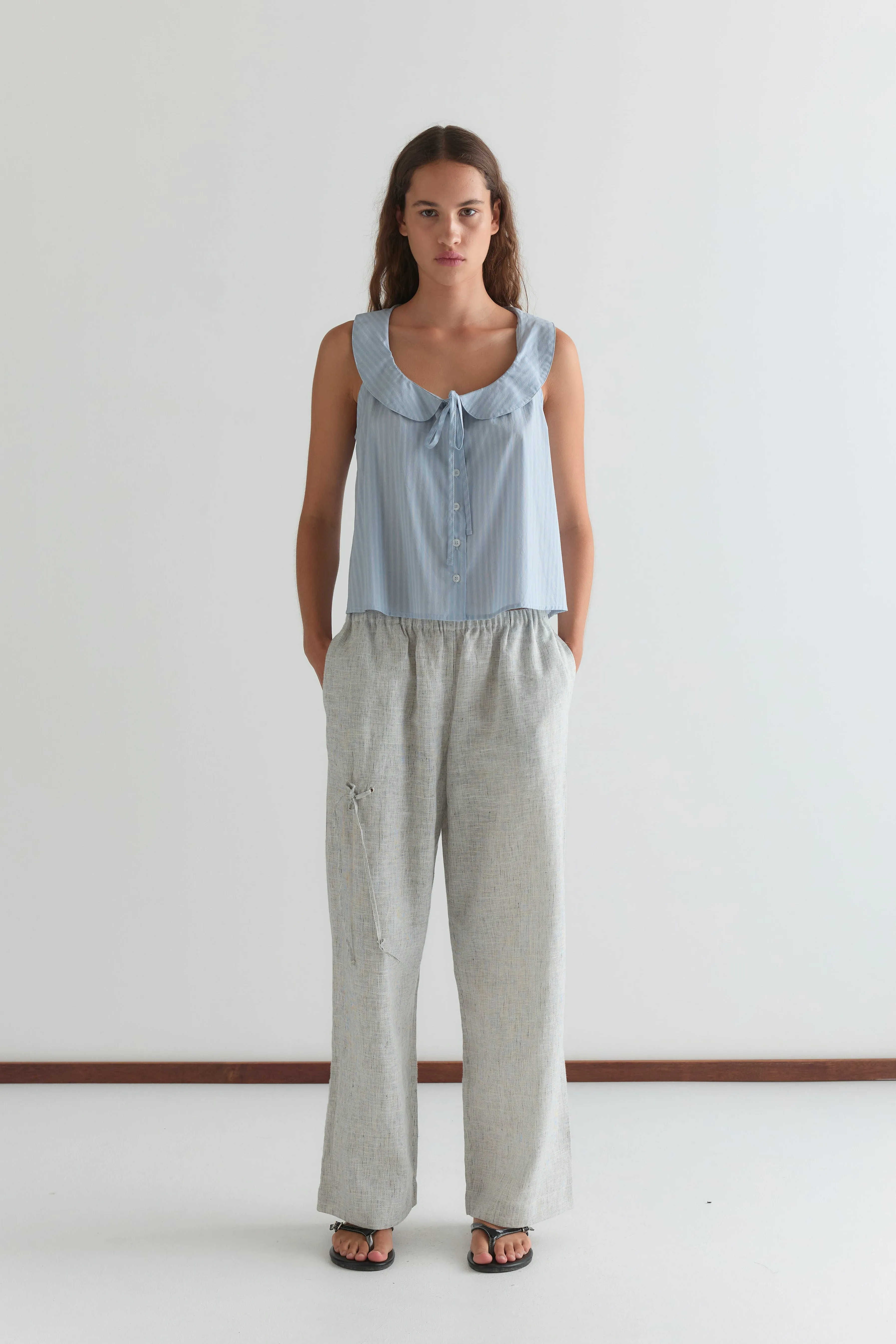 Eyelet Pant - Fine Stripe sold by Deiji Studios product image thumbnail 2