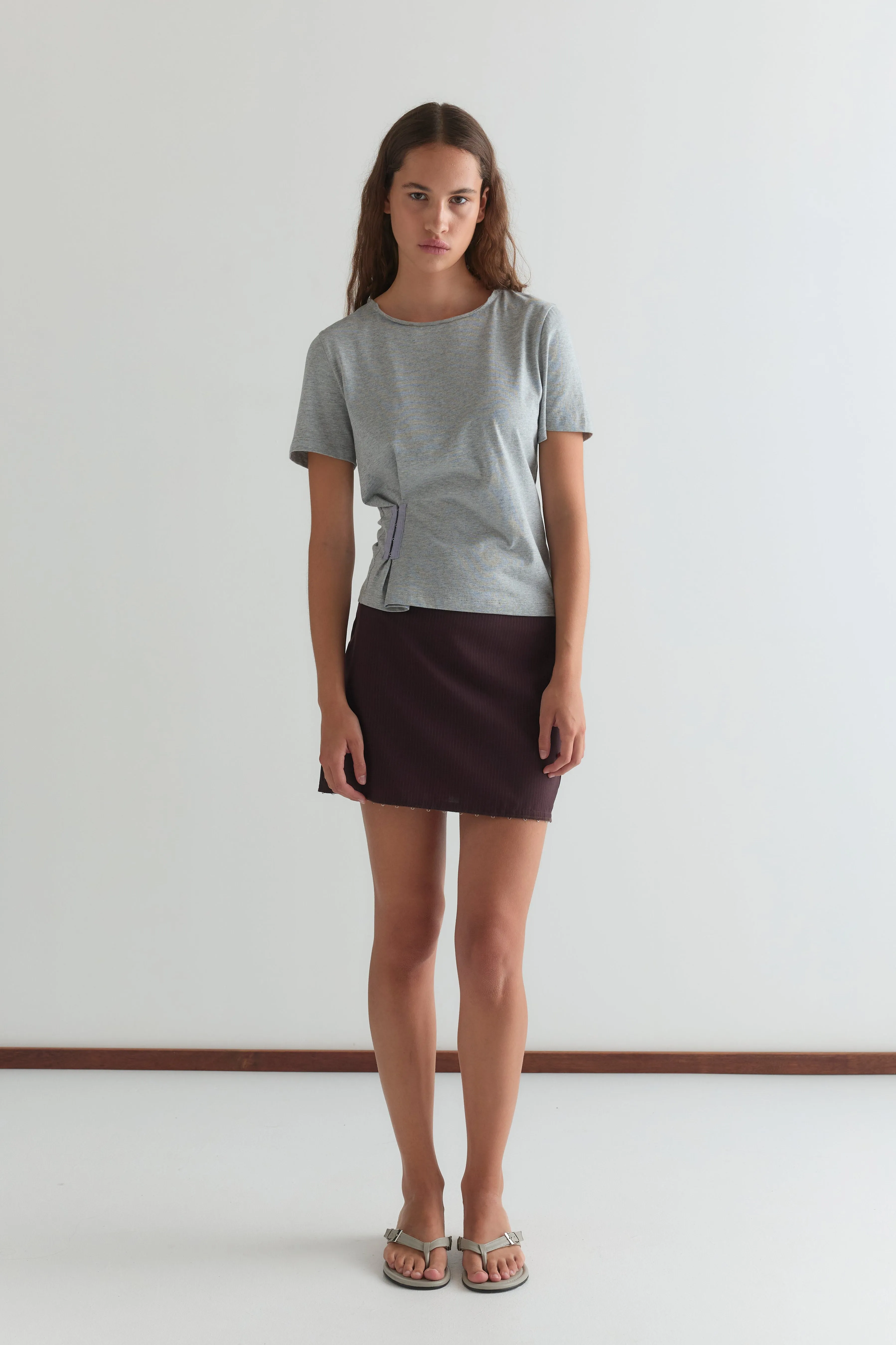 Eye Skirt - Burgundy Brown Stripe sold by Deiji Studios product image thumbnail 4
