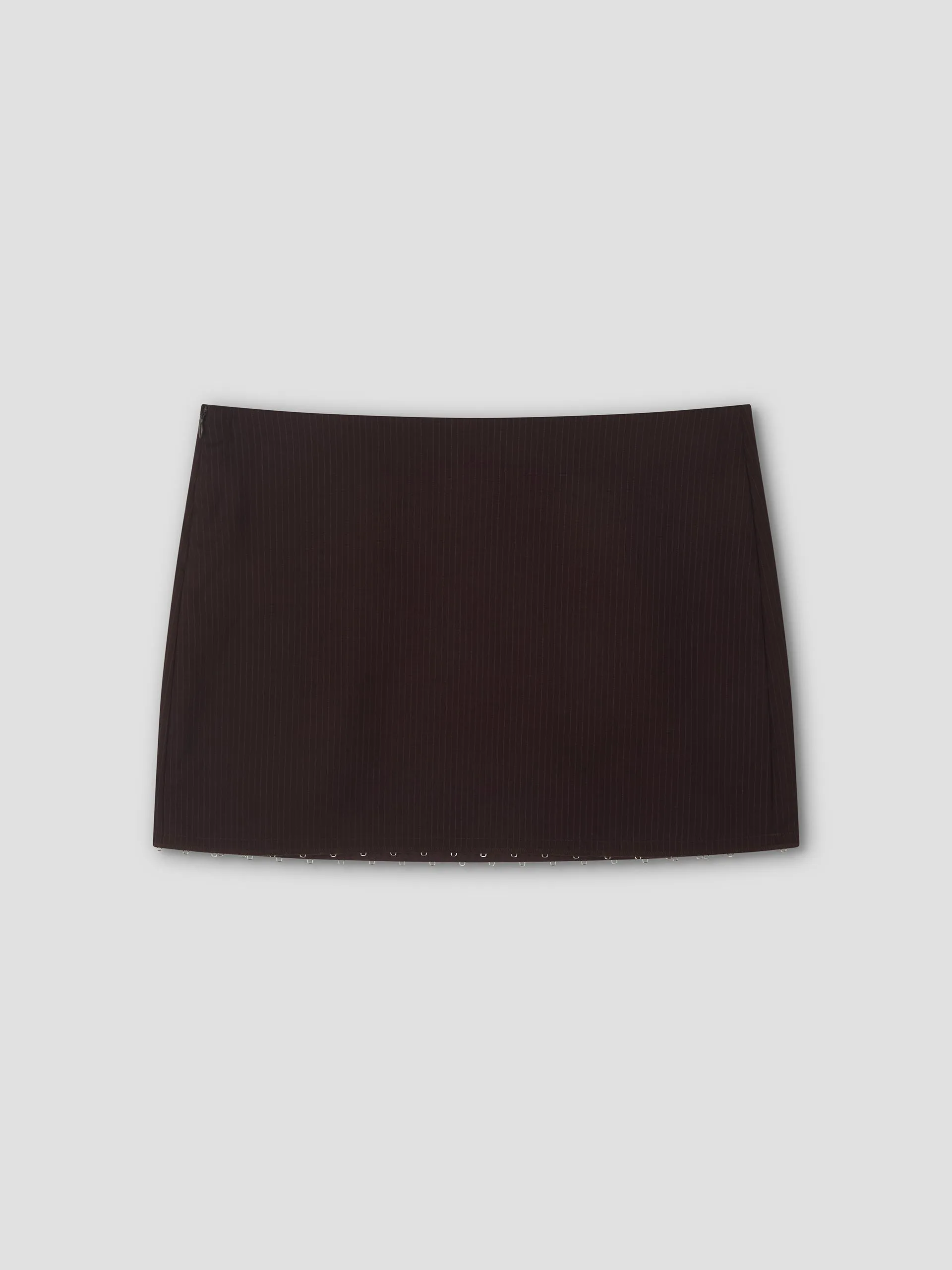 Eye Skirt - Burgundy Brown Stripe sold by Deiji Studios
