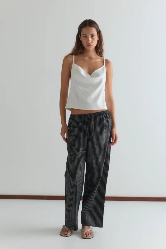 Ease Trouser - Mono Stripe made by Deiji Studios