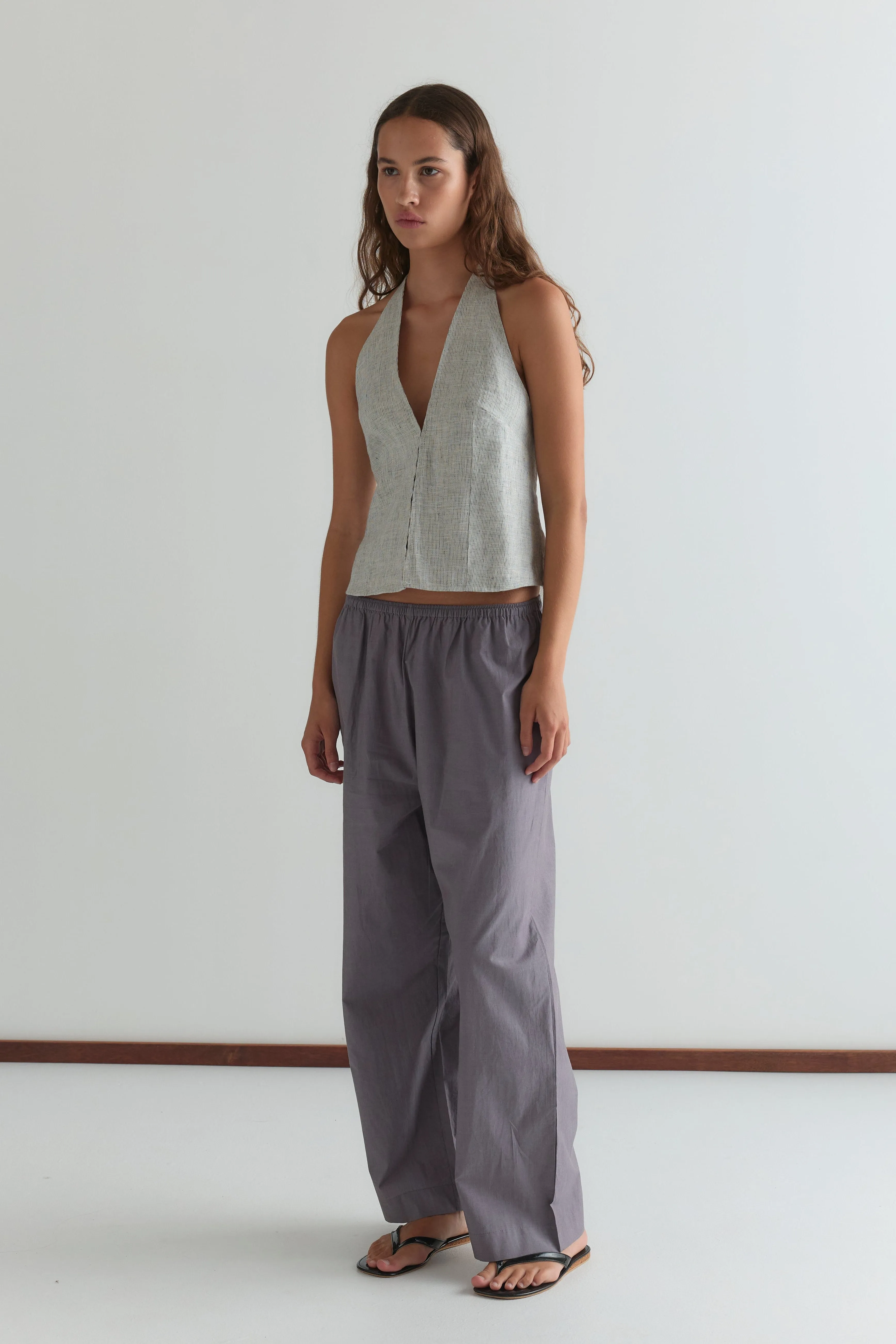 Close Halter Top - Fine Stripe sold by Deiji Studios product image thumbnail 5