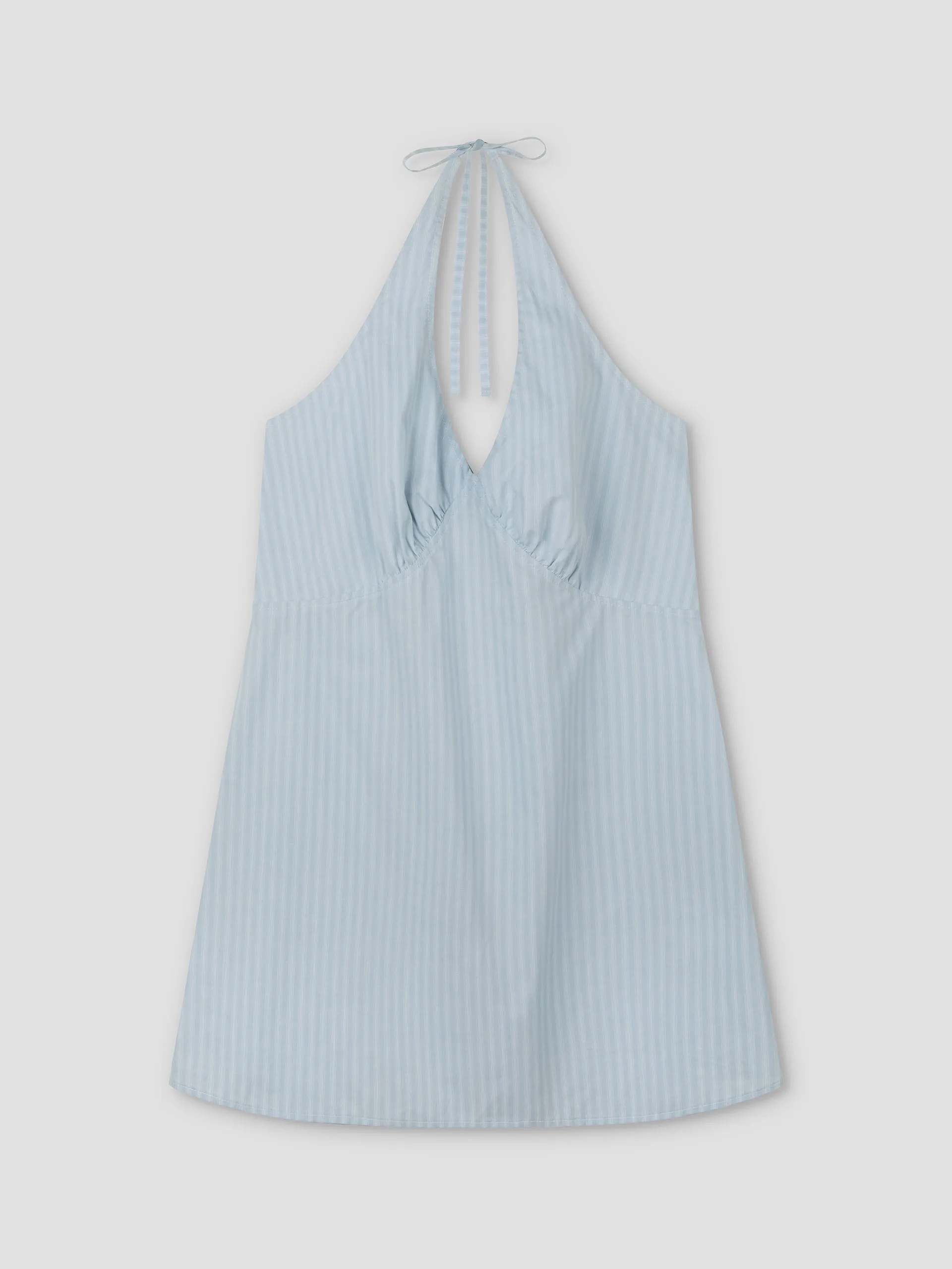 Cinched Halter Dress - Lake Blue Stripe sold by Deiji Studios product image thumbnail 4