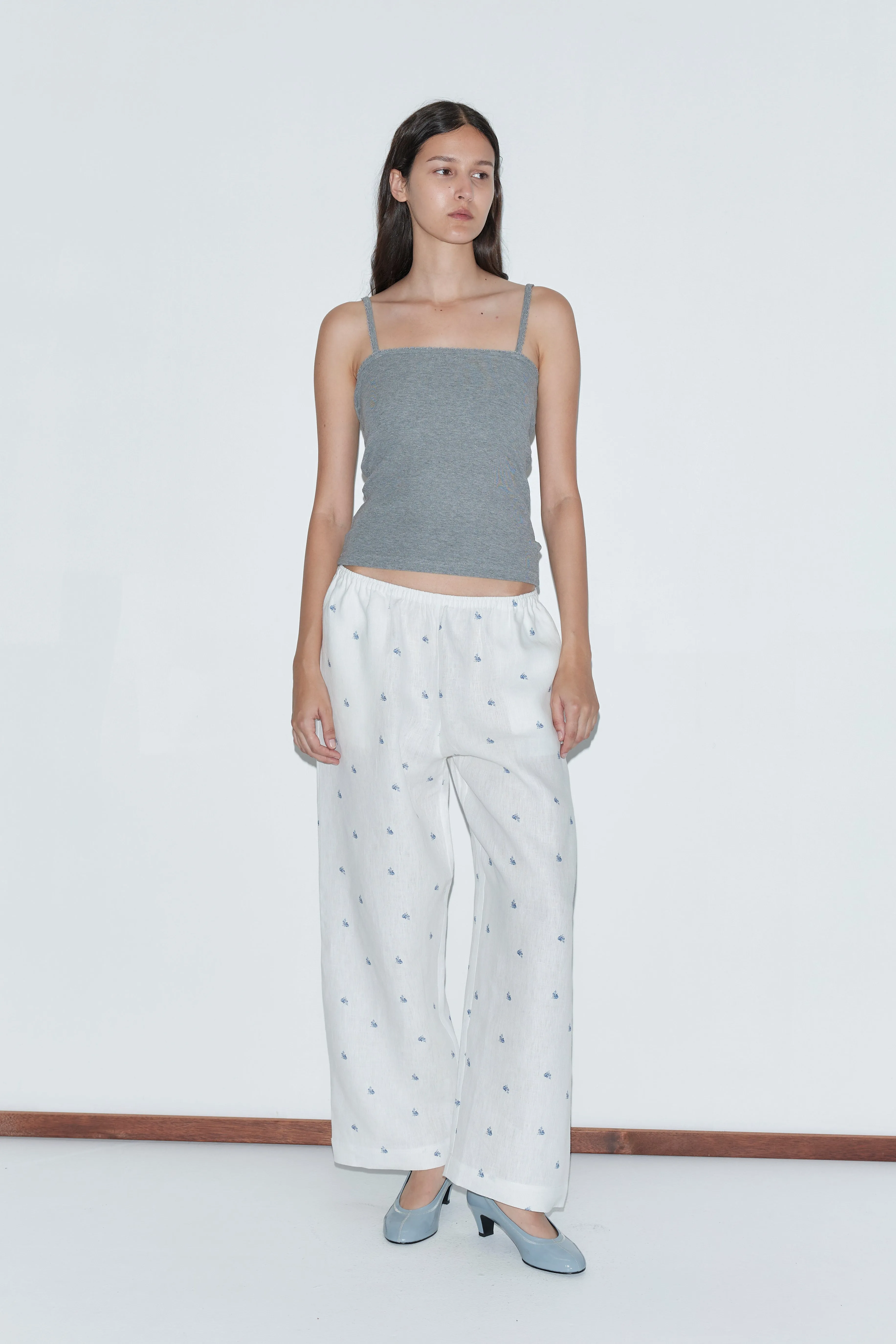 Linen Ease Trouser - Floral Blue sold by Deiji Studios product image thumbnail 2