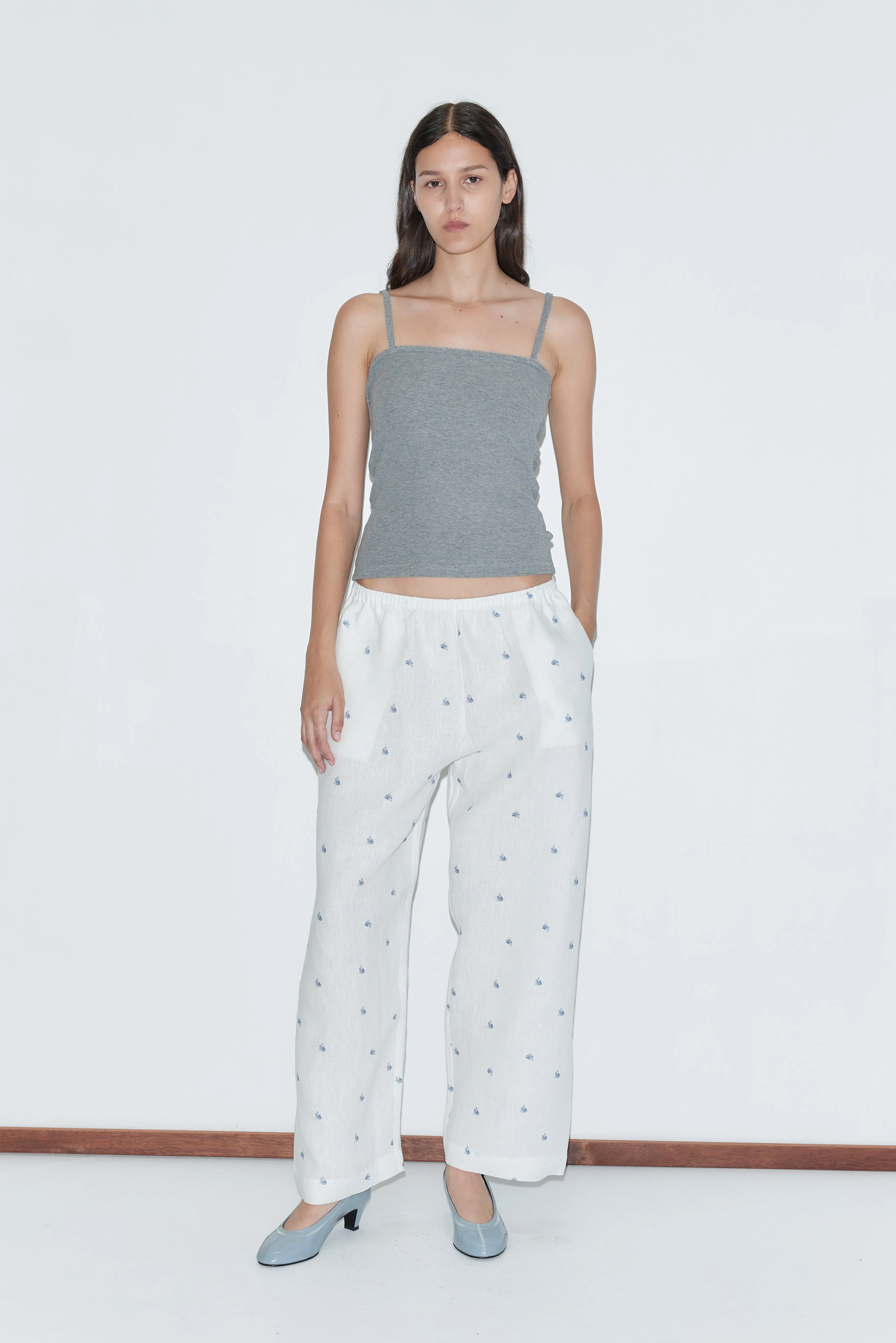 Linen Ease Trouser - Floral Blue sold by Deiji Studios product image thumbnail 5