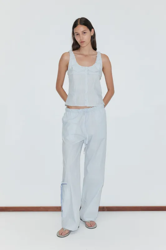 Pintuck Collar Set - Mist Stripe made by Deiji Studios