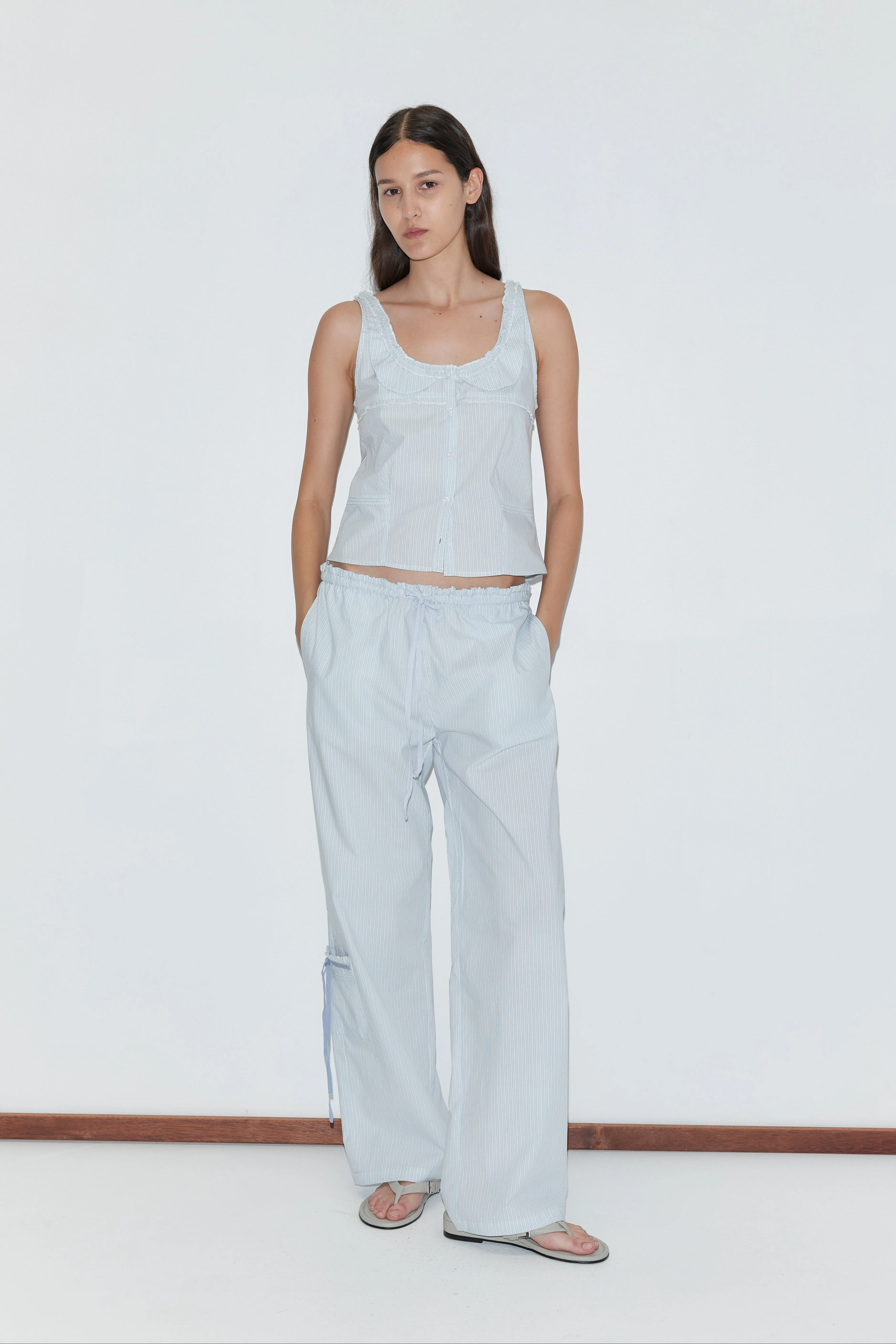 Pintuck Collar Set - Mist Stripe sold by Deiji Studios product image thumbnail 5