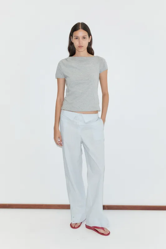 Collar Point Pant - Mist Stripe made by Deiji Studios
