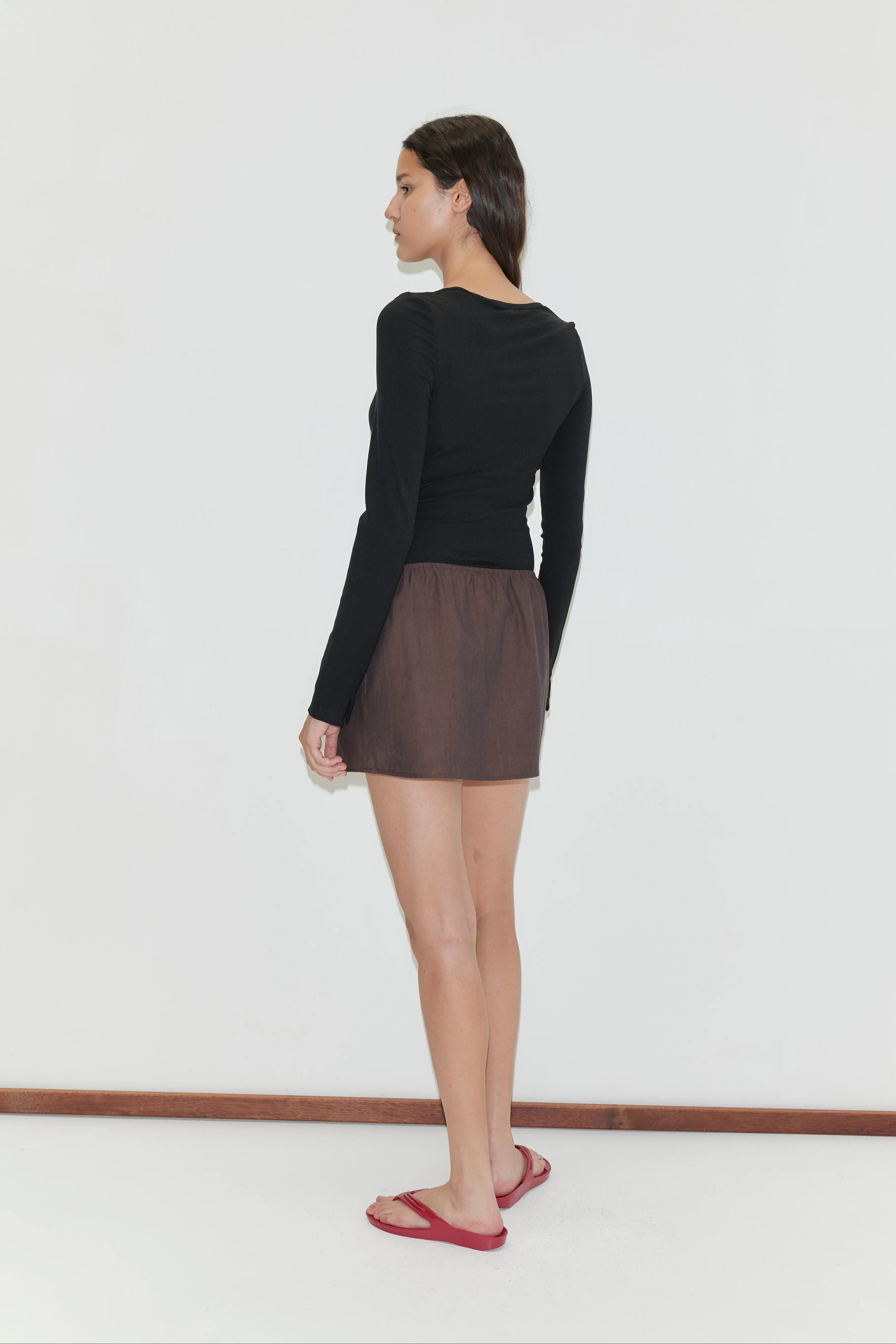 Pleat Split Skirt - Toast sold by Deiji Studios product image thumbnail 5