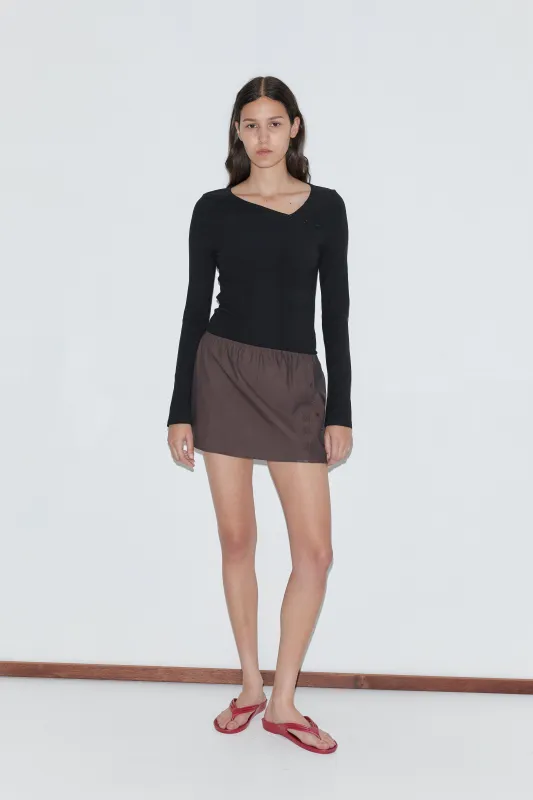 Pleat Split Skirt - Toast made by Deiji Studios